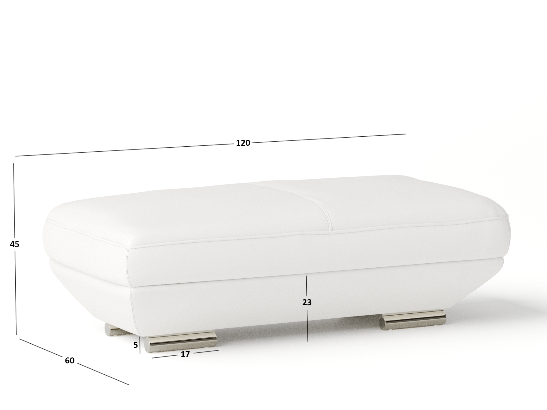 Lexington Leather Ottoman 60x120x45 4