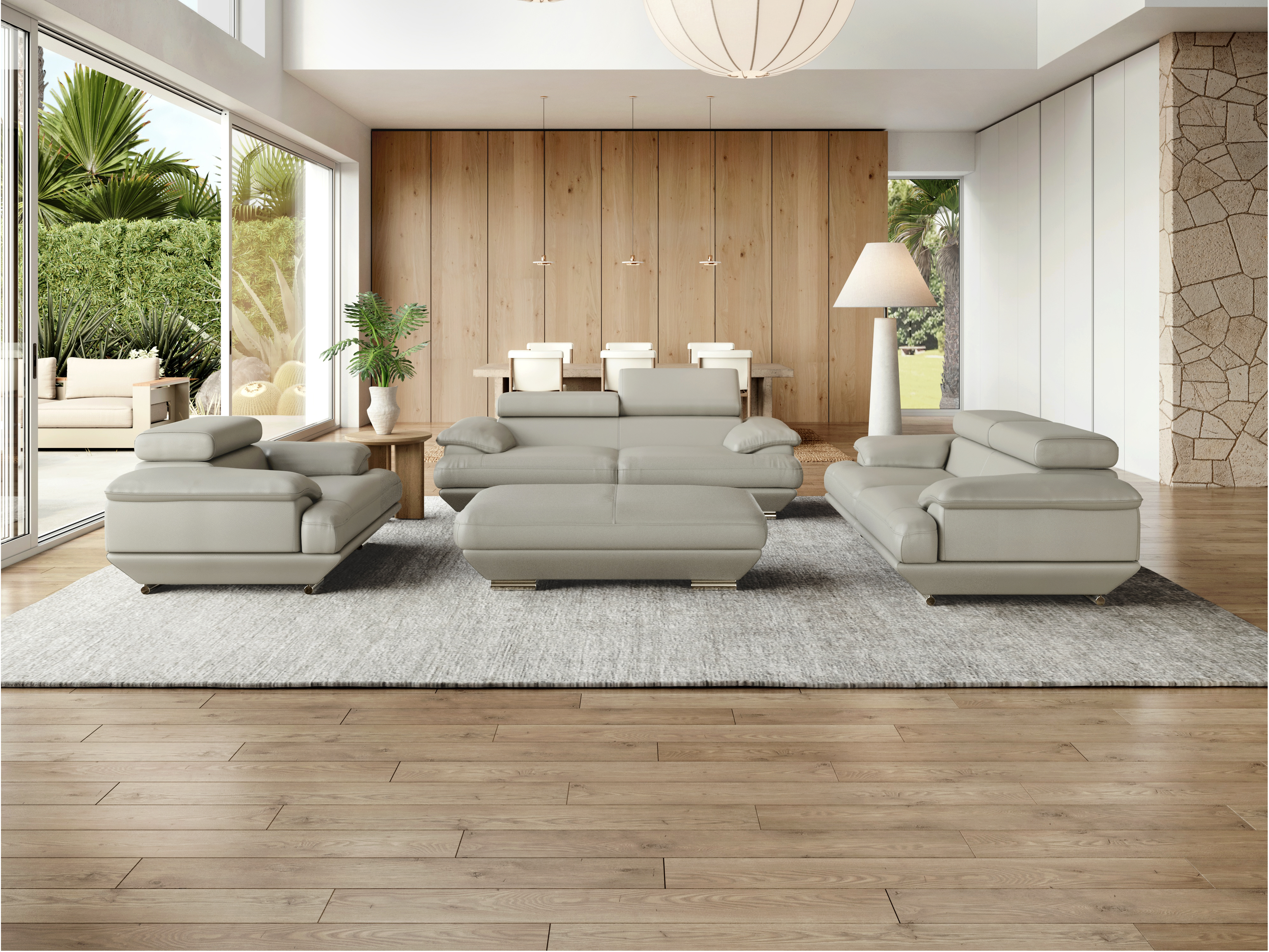 Lexington Leather Ottoman 75x130x45 3