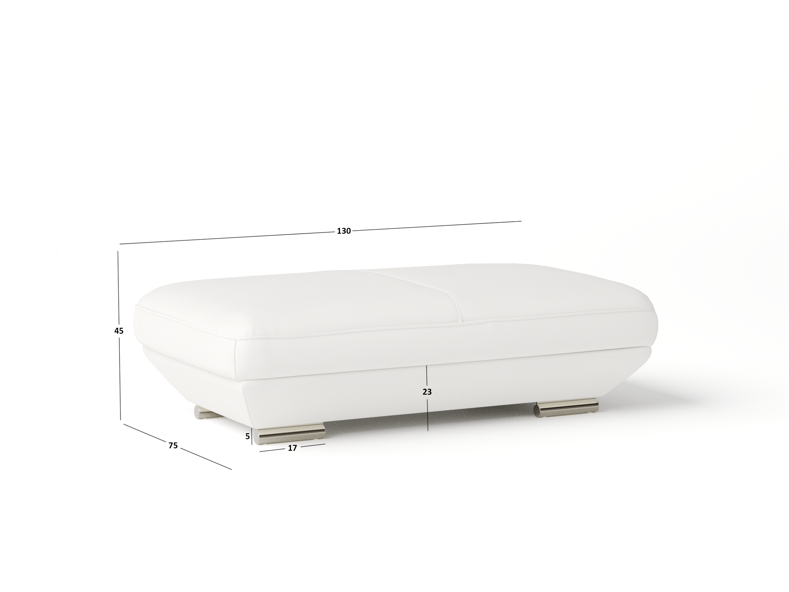 Lexington Leather Ottoman 75x130x45 4