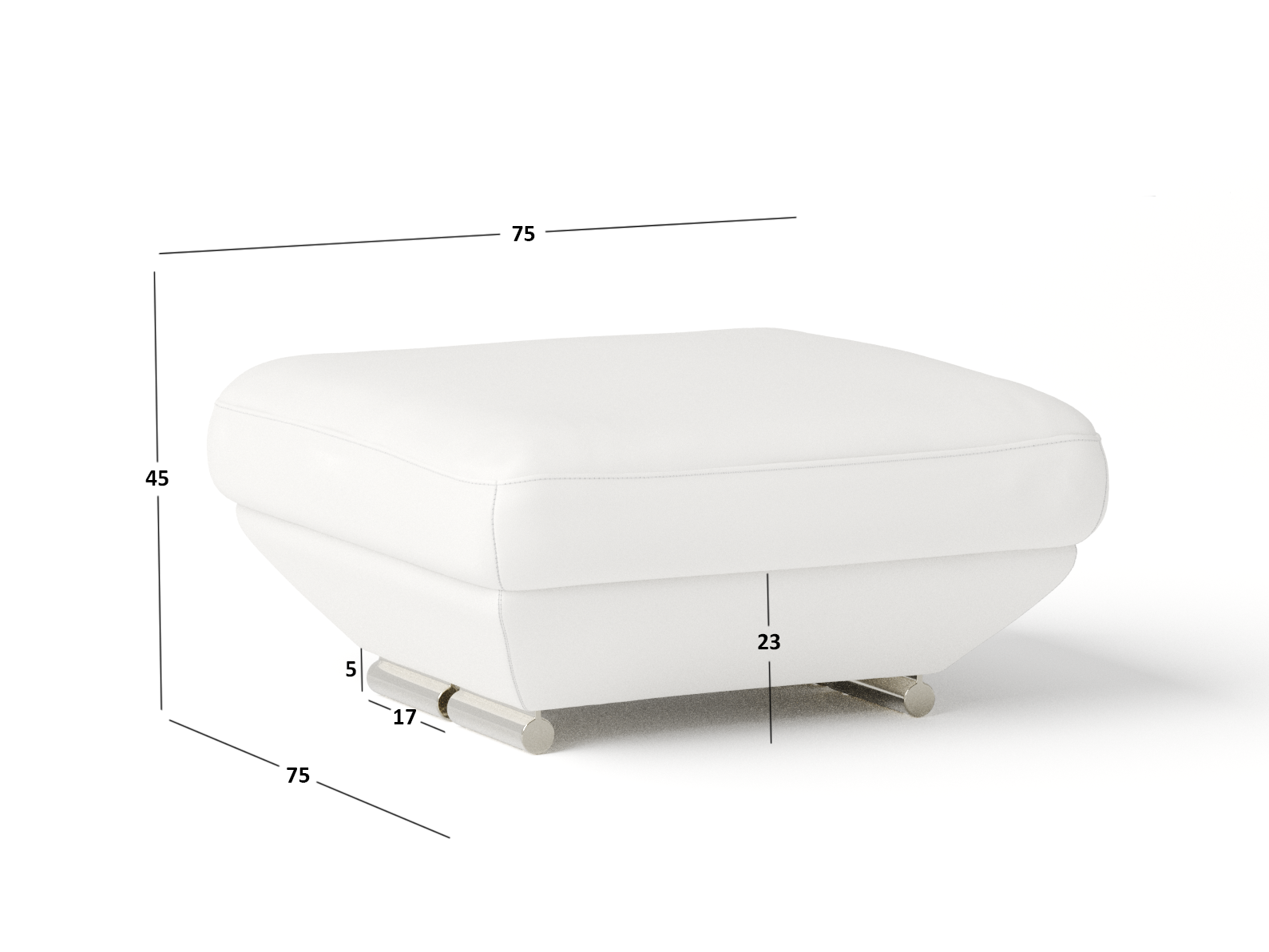 Lexington Leather Ottoman 75x75x45 4