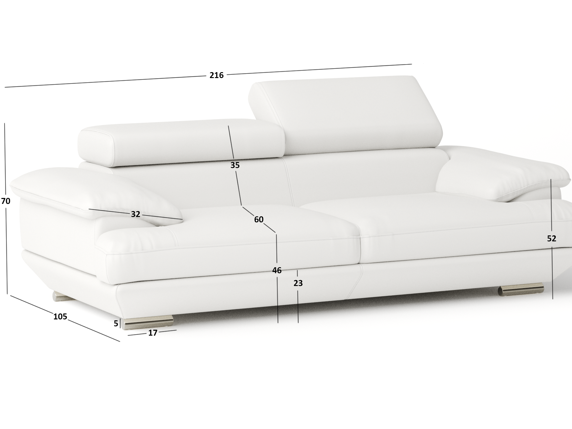 Lexington Leather Three Seat Sofa 5