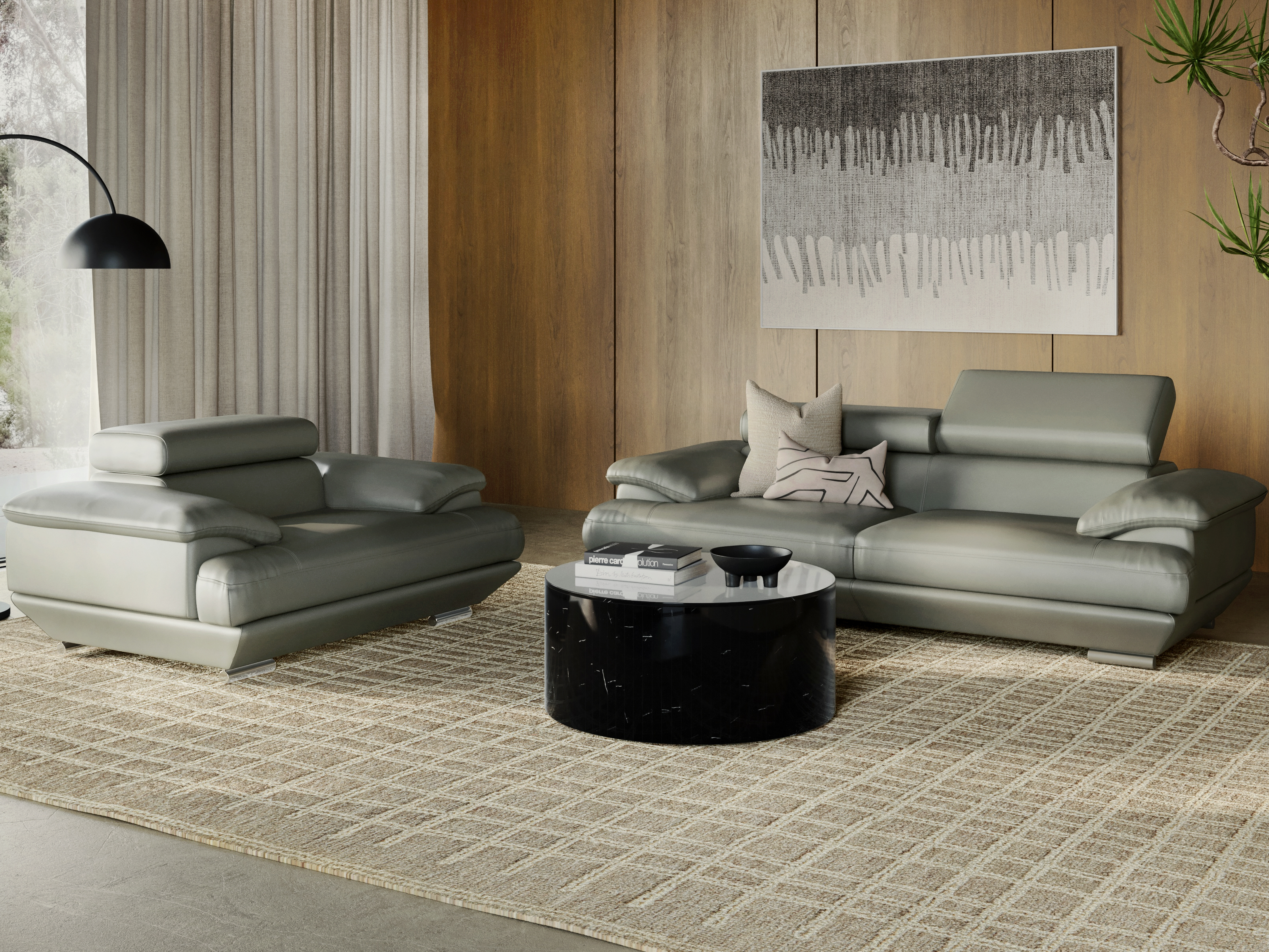 Lexington Leather Three Seat Sofa 4