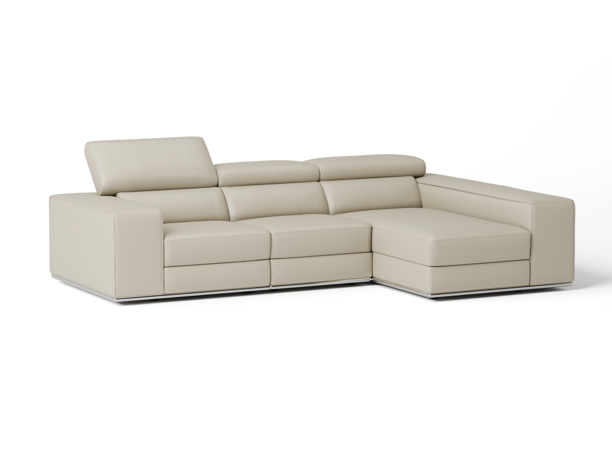 Lorenzo Leather Chaise Lounge Option A