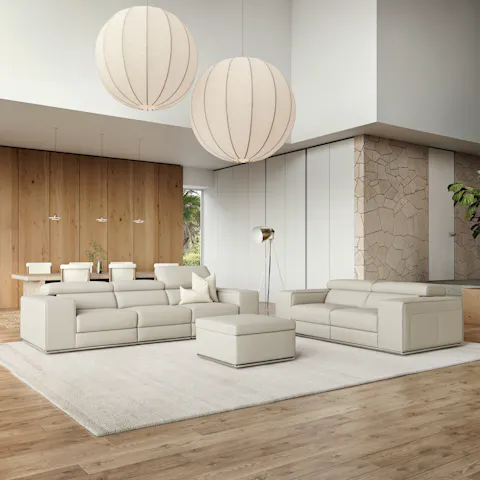 Lorenzo Leather Three Seat Sofa