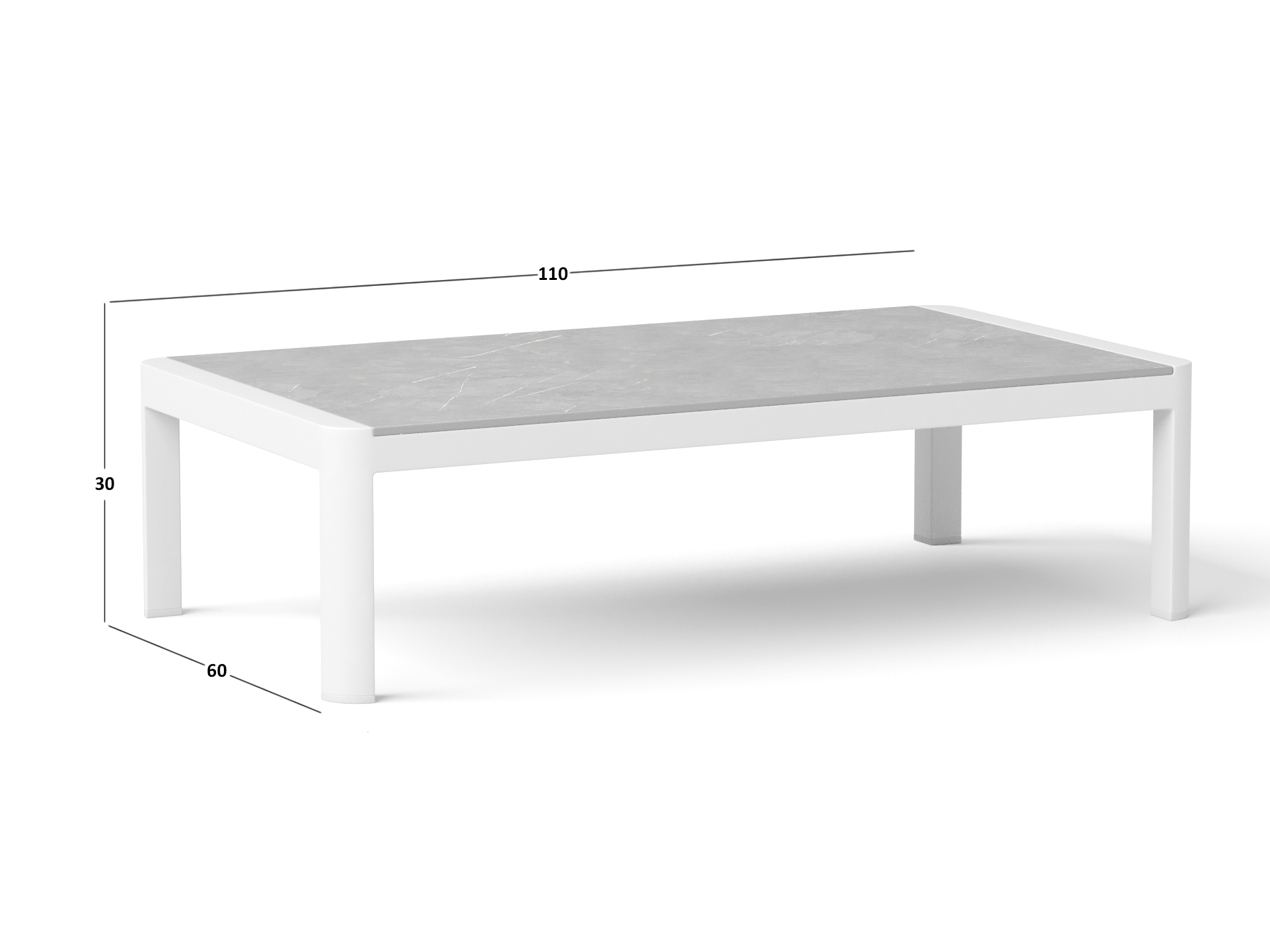Manly White Outdoor Coffee Table 5