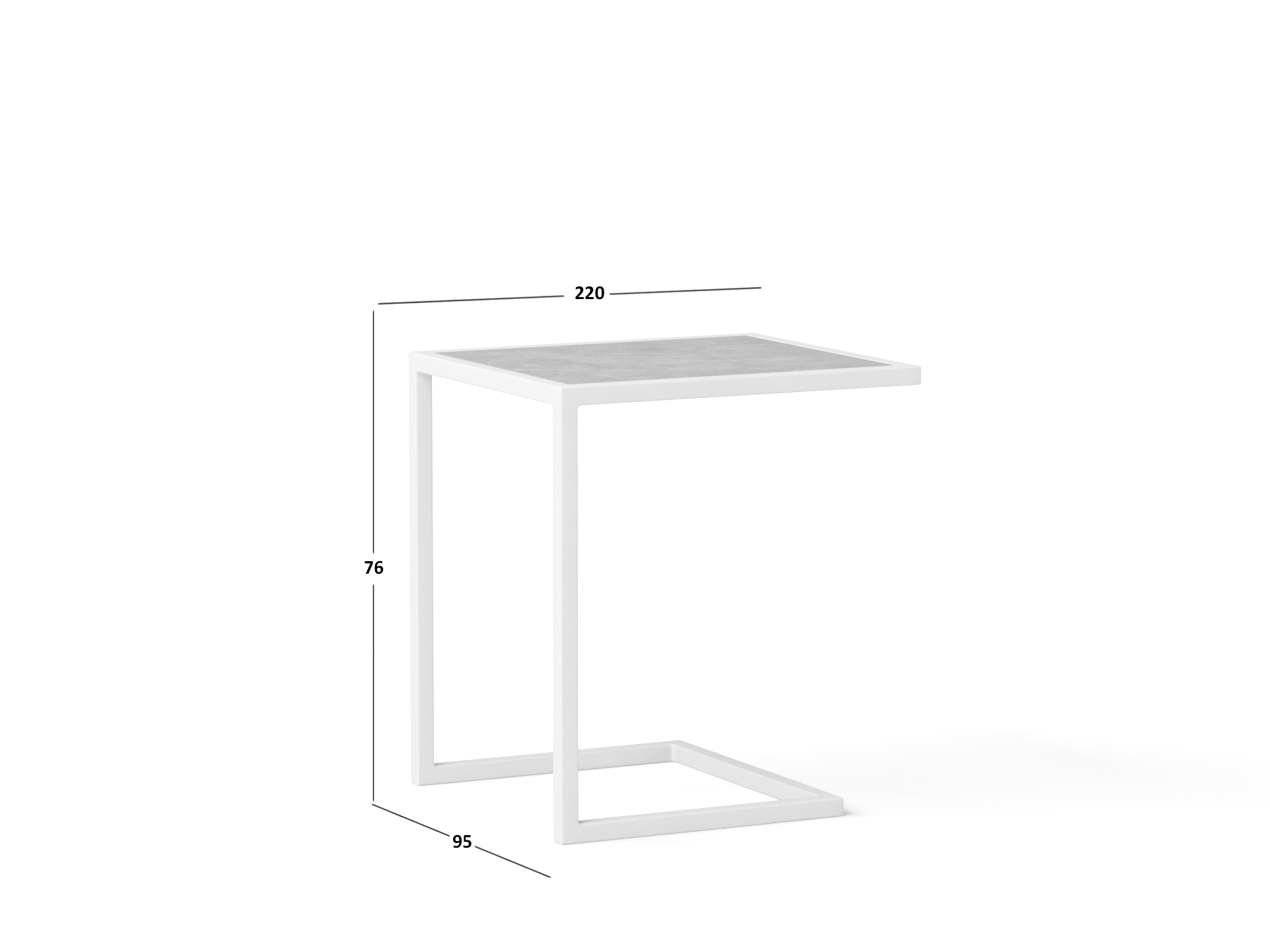 Manly White Outdoor Side Table 2