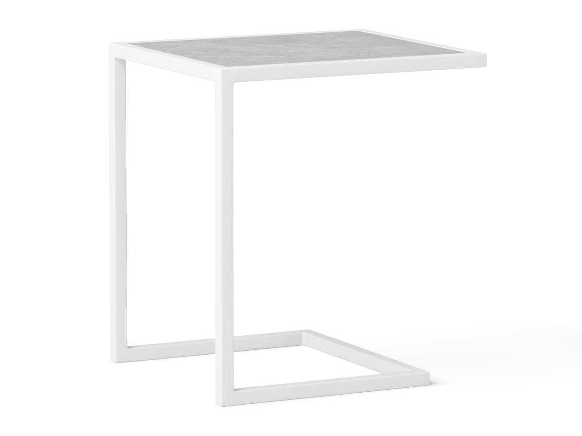 Manly White Outdoor Side Table