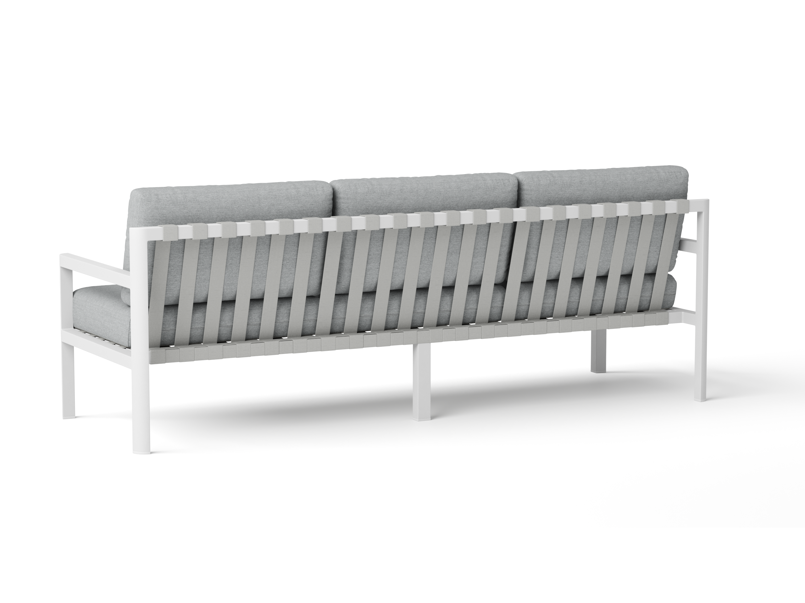 Manly White Outdoor Three Seat Sofa 11