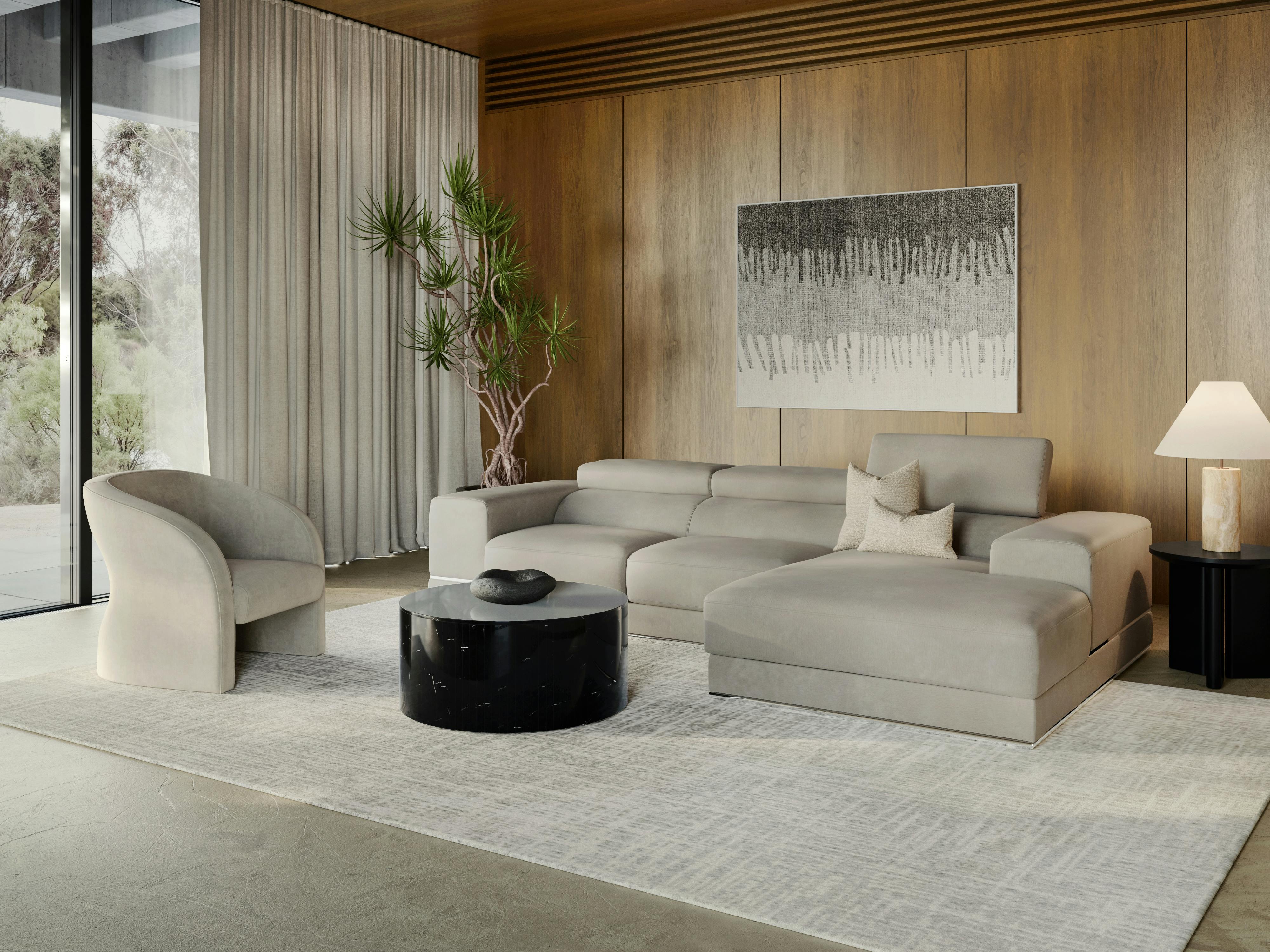 Napoleon Fabric Chaise Lounge Option A