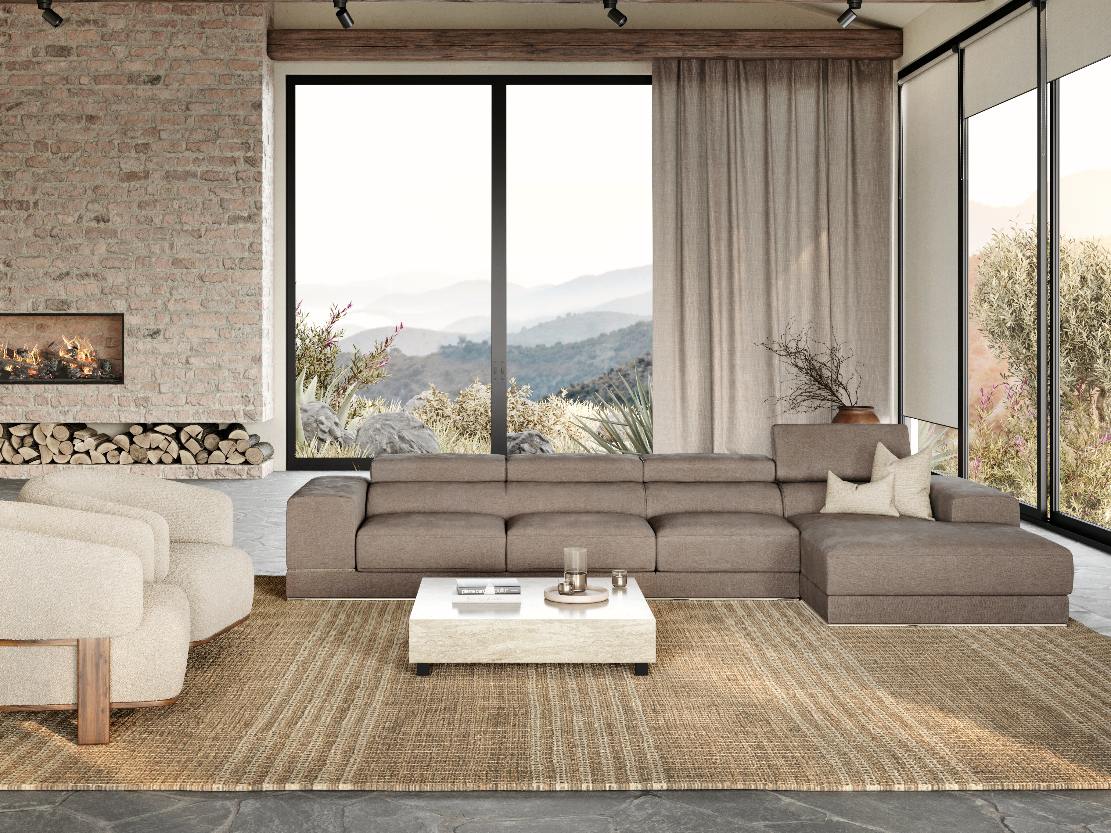 Napoleon Fabric Chaise Lounge Option B