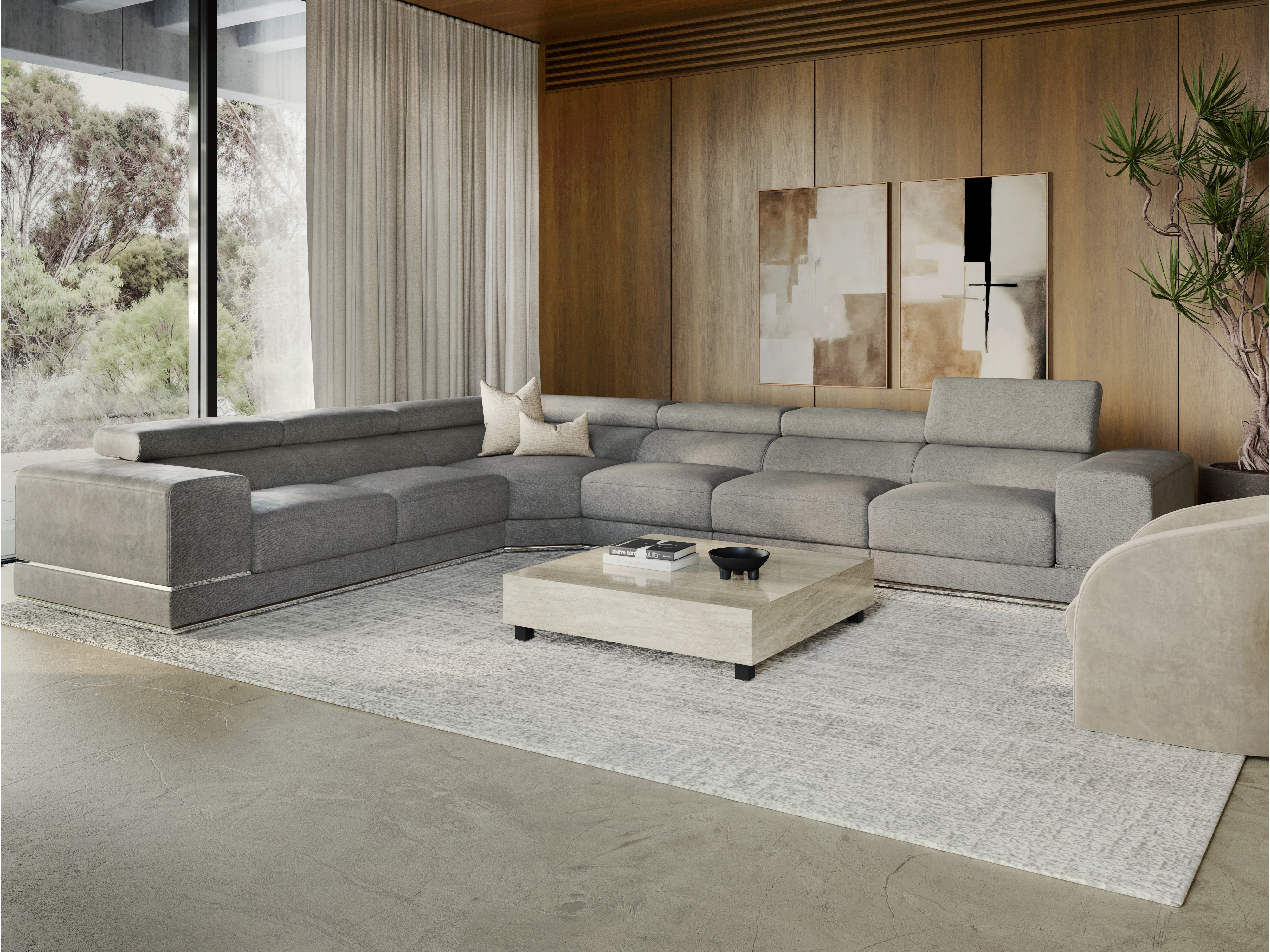 Napoleon Fabric Corner Lounge Option B