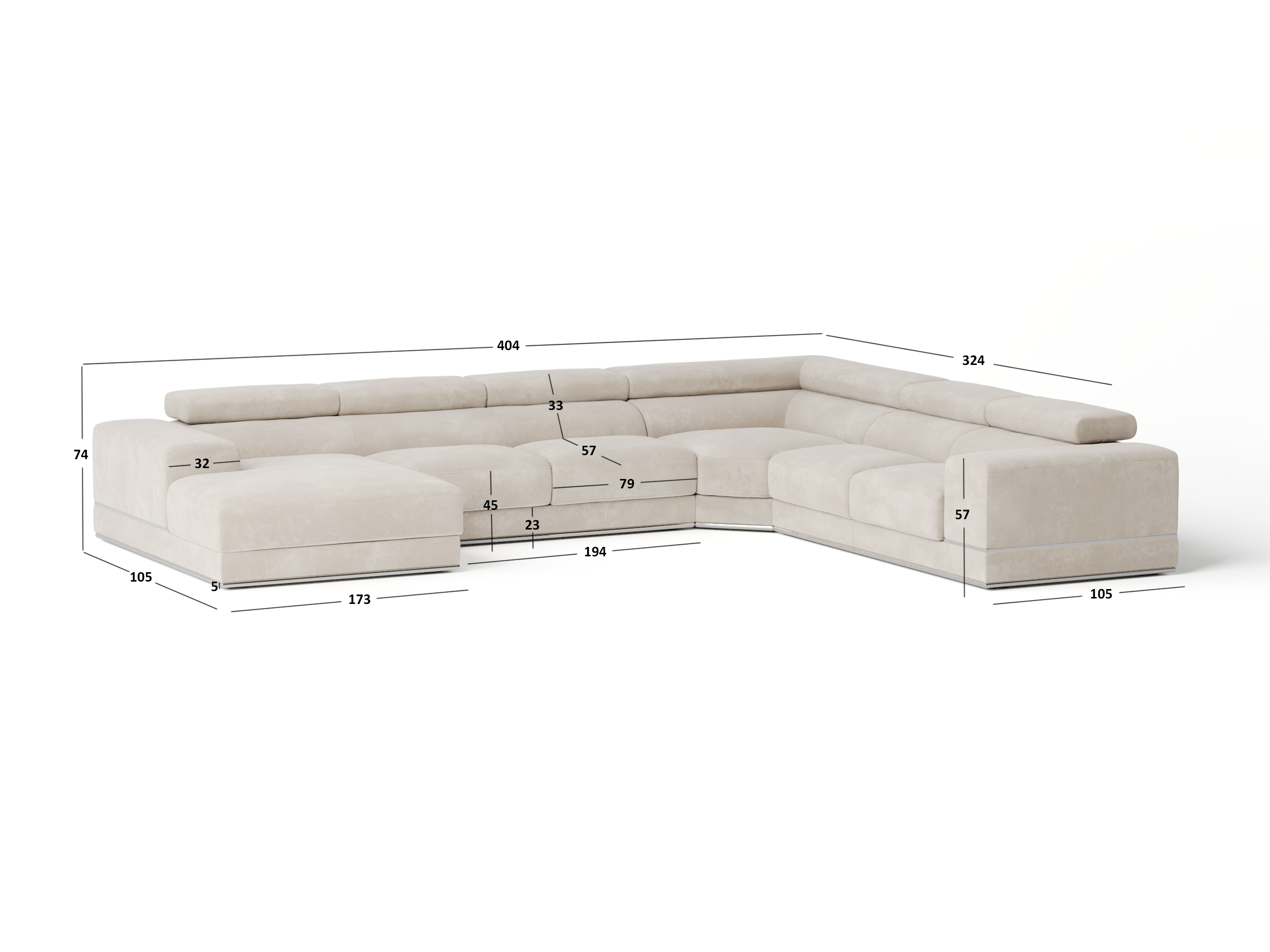 Napoleon Fabric Chaise Lounge Option C 2
