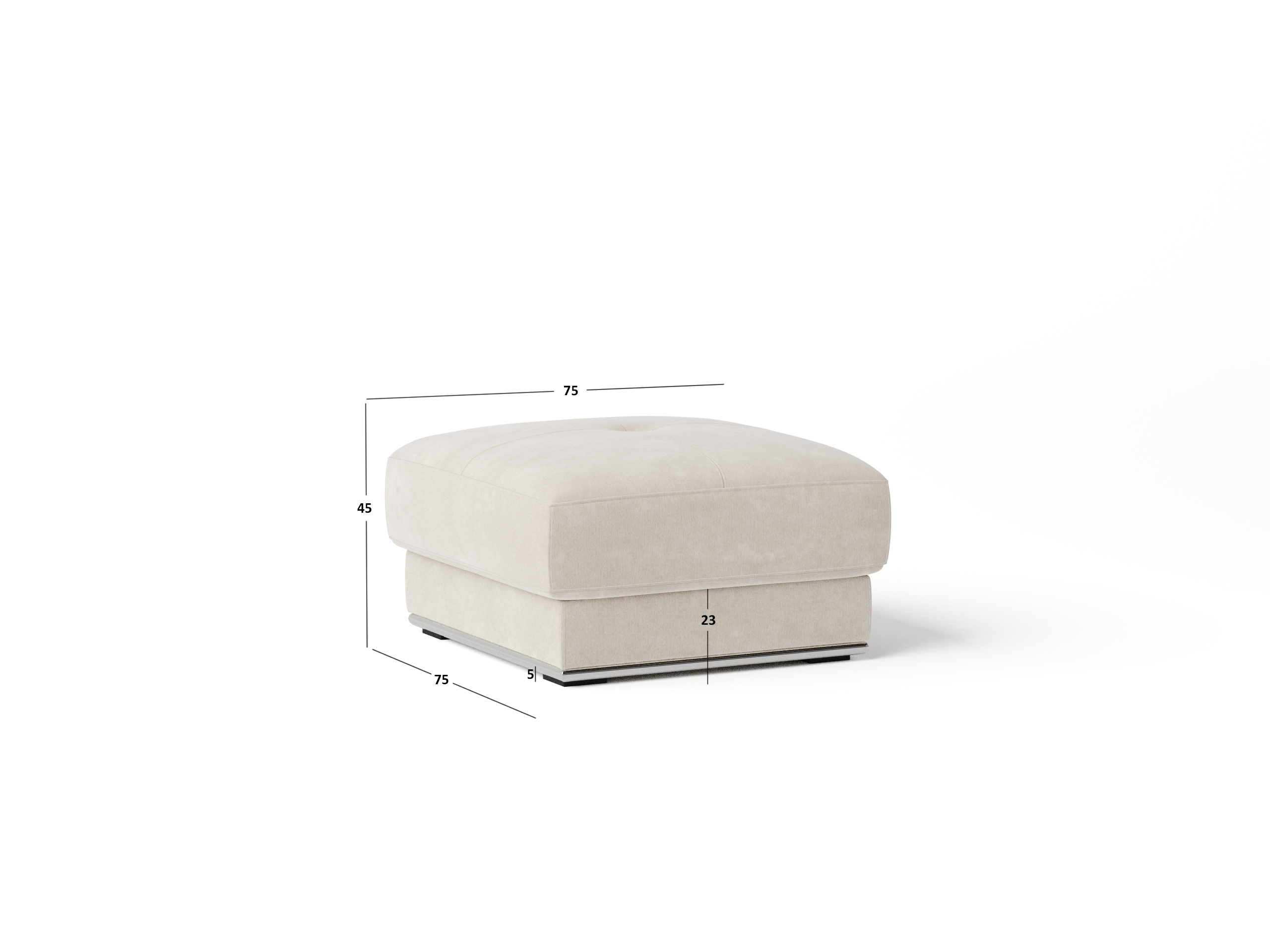 Napoleon Fabric Ottoman 100x100x45