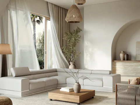 Napoleon Leather Corner Lounge Option A