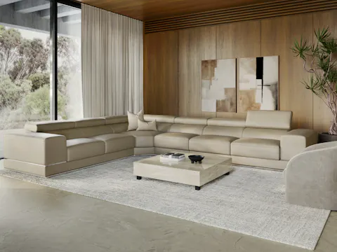 Napoleon Leather Corner Lounge Option B