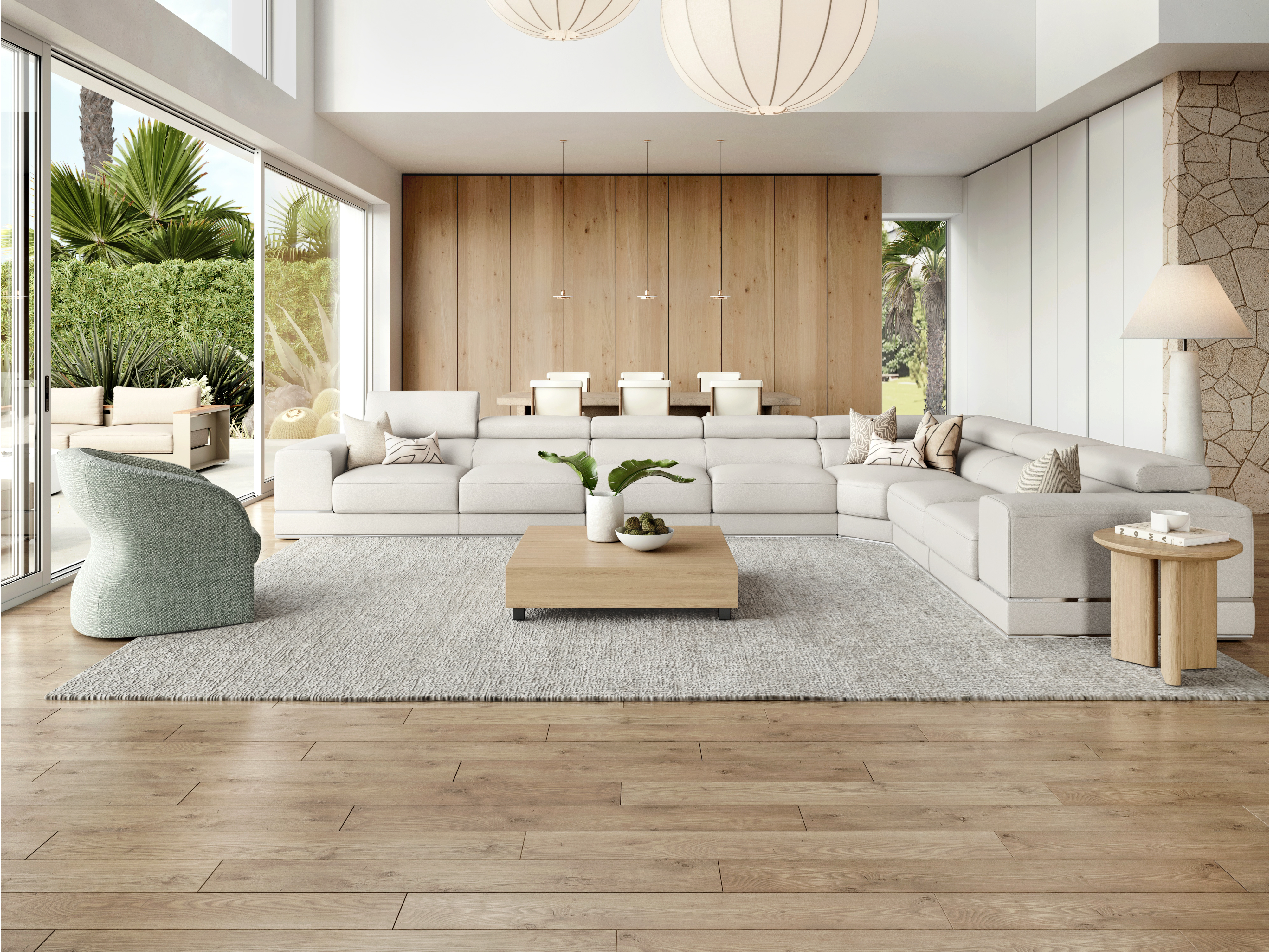 Napoleon Leather Corner Lounge Option C