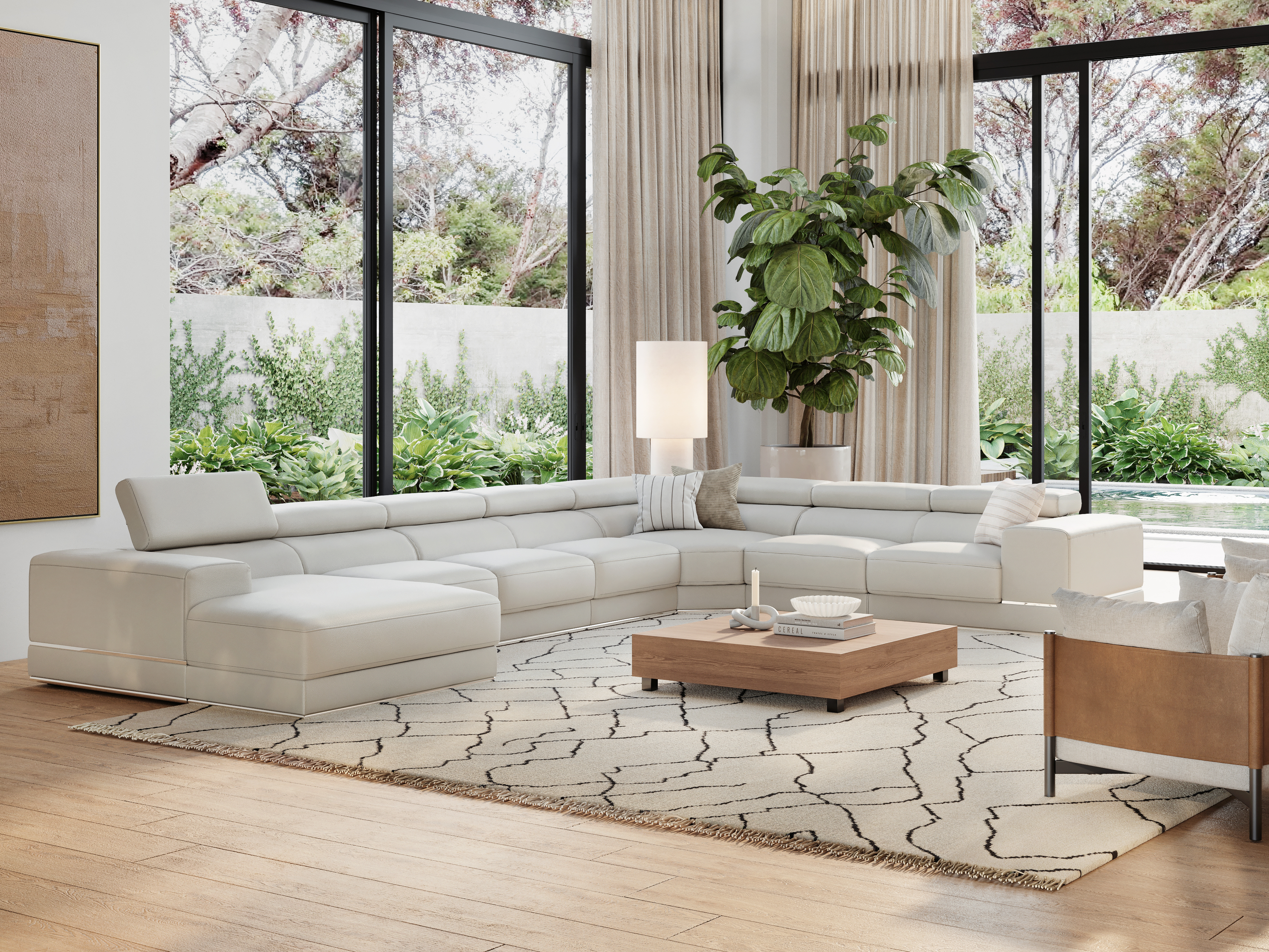 Napoleon Leather Modular Lounge Option B