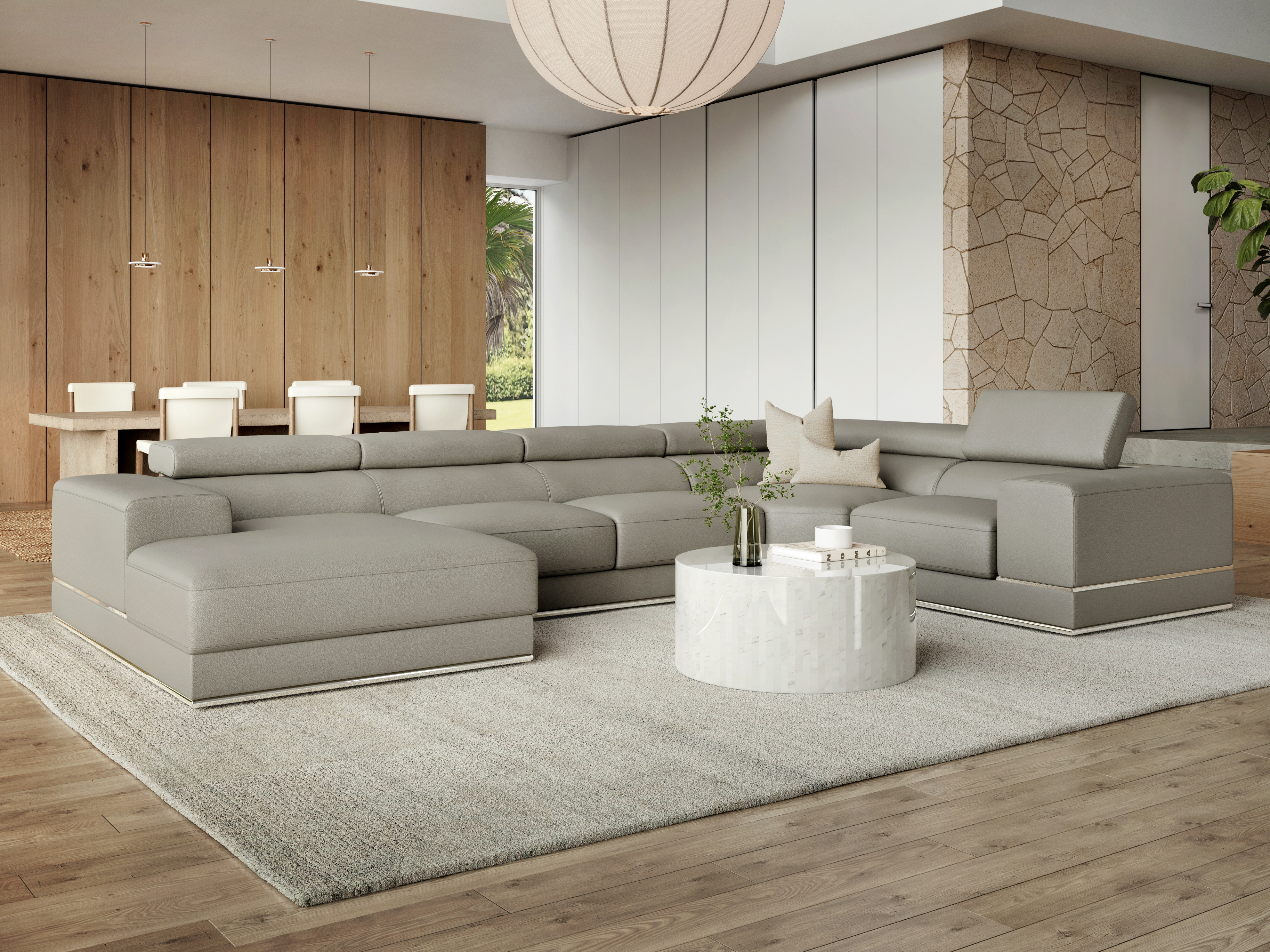 Napoleon Leather Modular Lounge Option C