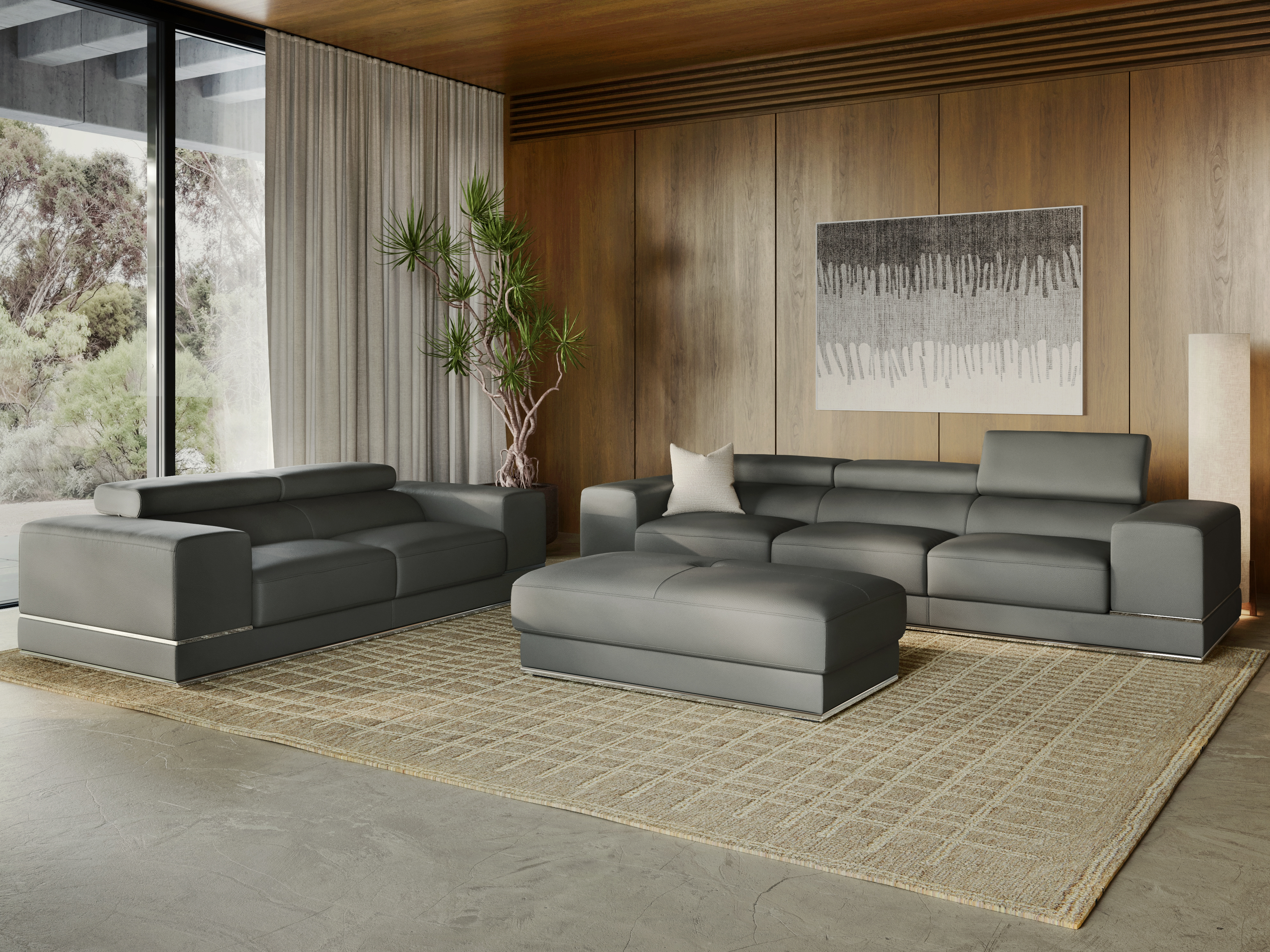 Napoleon Leather Two Seat Sofa 4