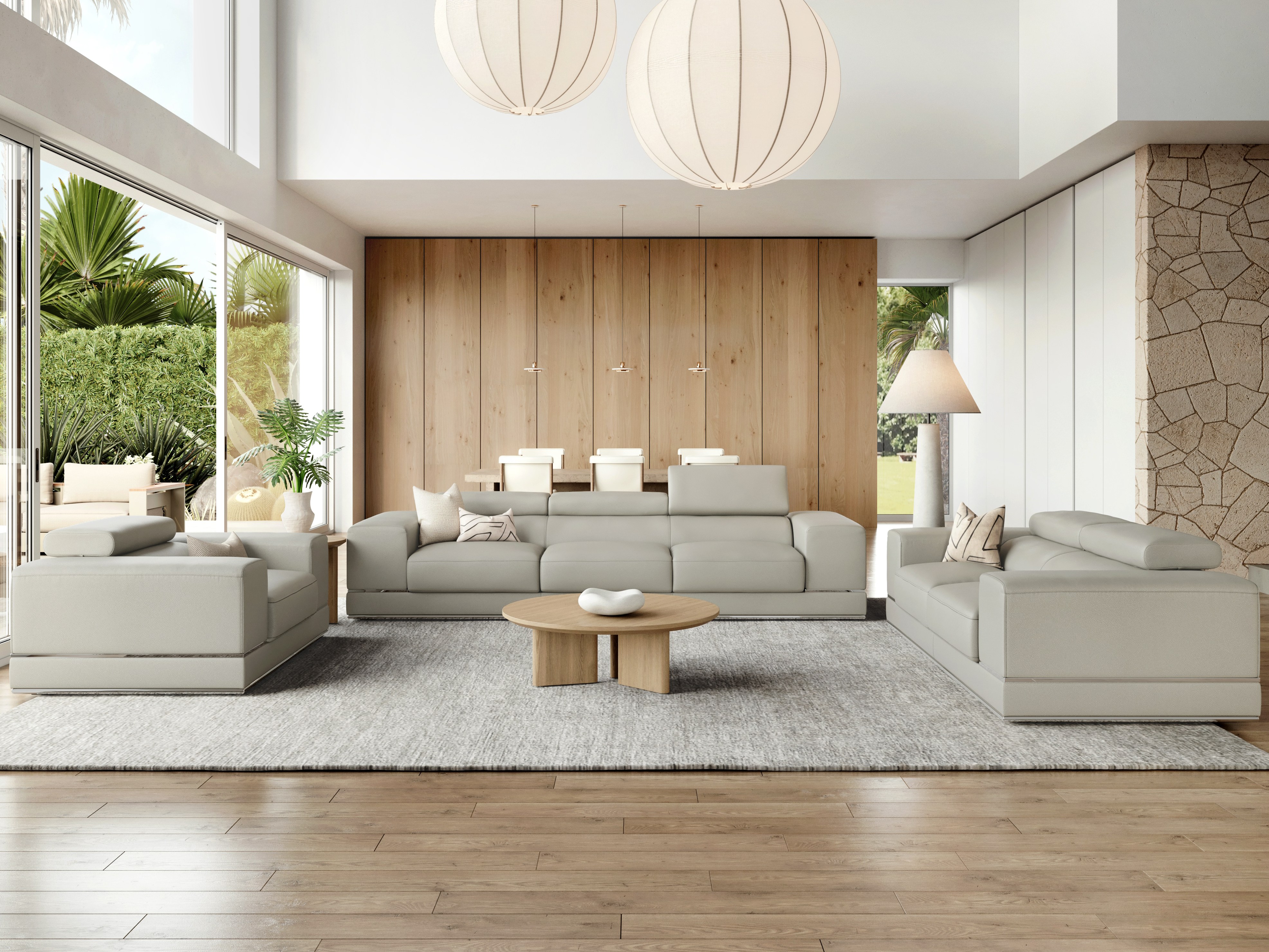 Napoleon Leather Sofa Suite 3 + 2 + 1 1