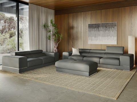 Napoleon Leather Two Seat Sofa