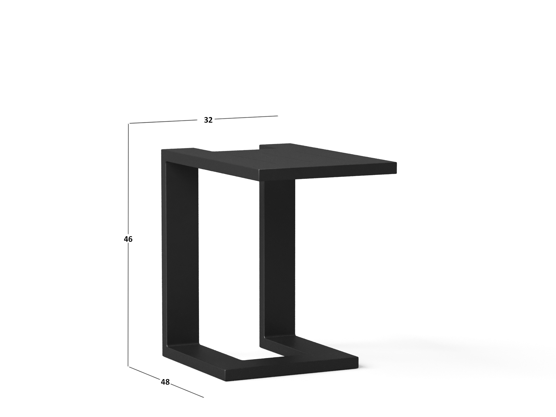 New Noosa Black Outdoor Aluminium Side Table 2