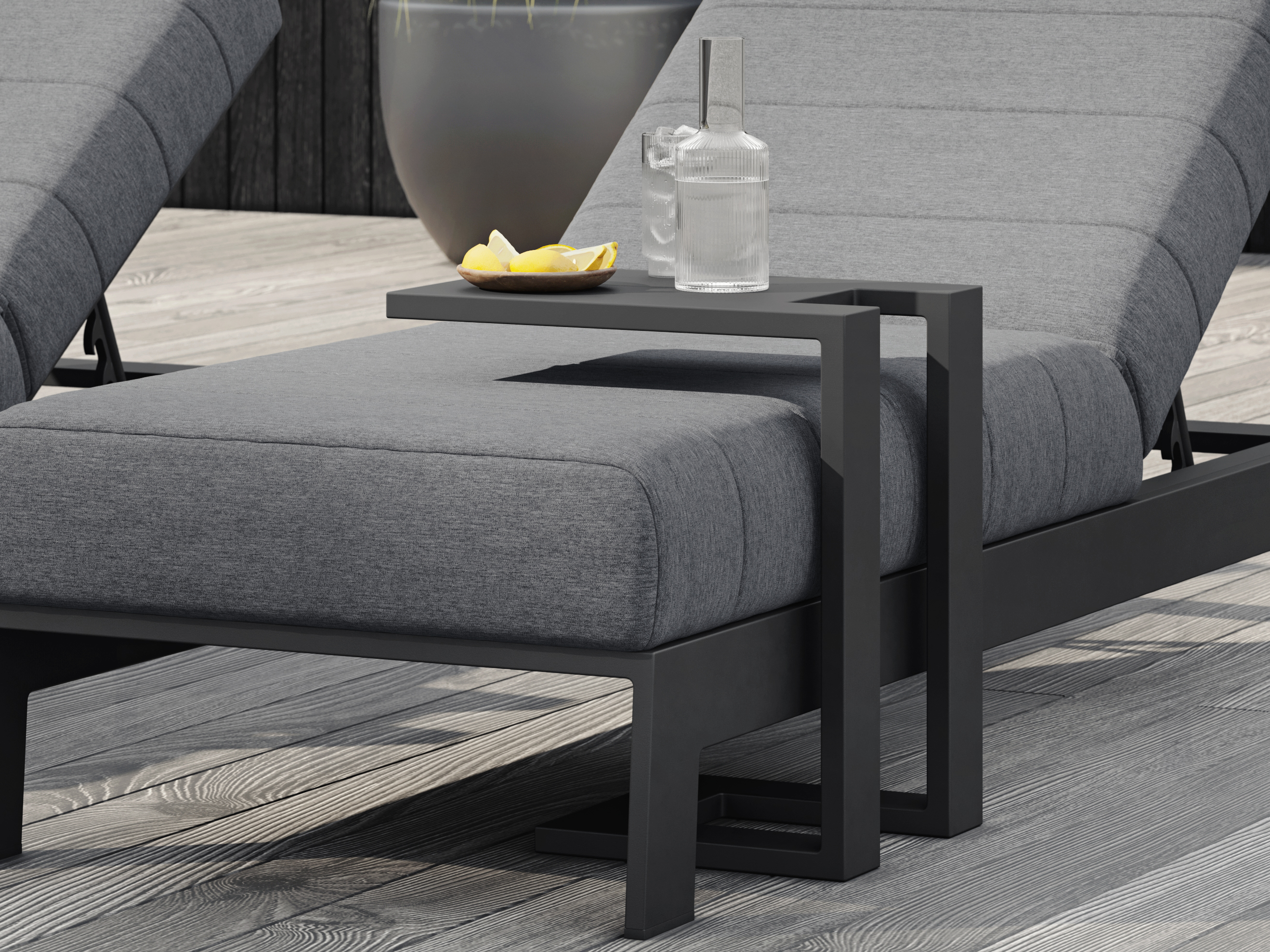 New Noosa Black Outdoor Aluminium Side Table 4