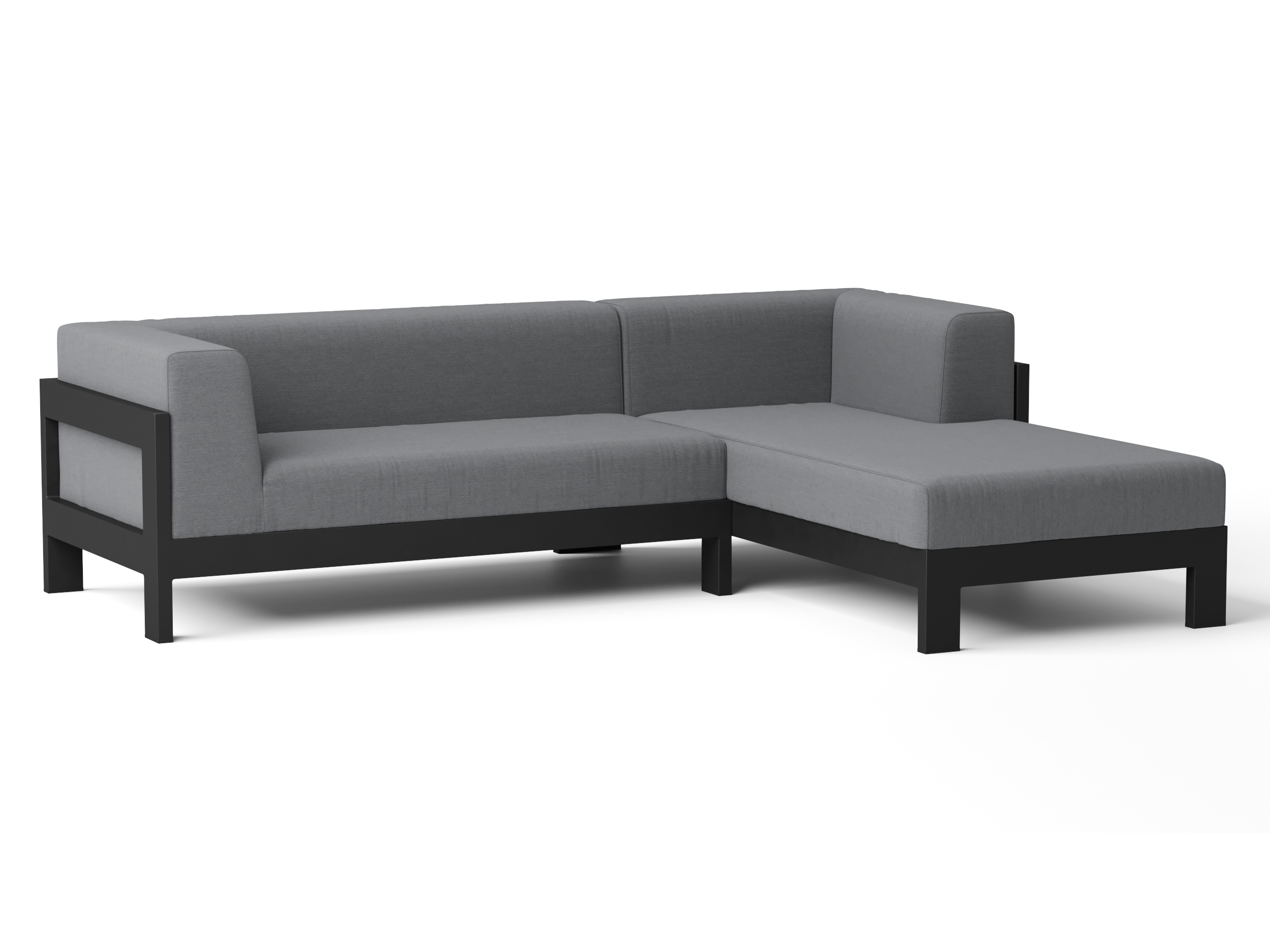 New Noosa Black Outdoor Fabric Chaise Lounge 2