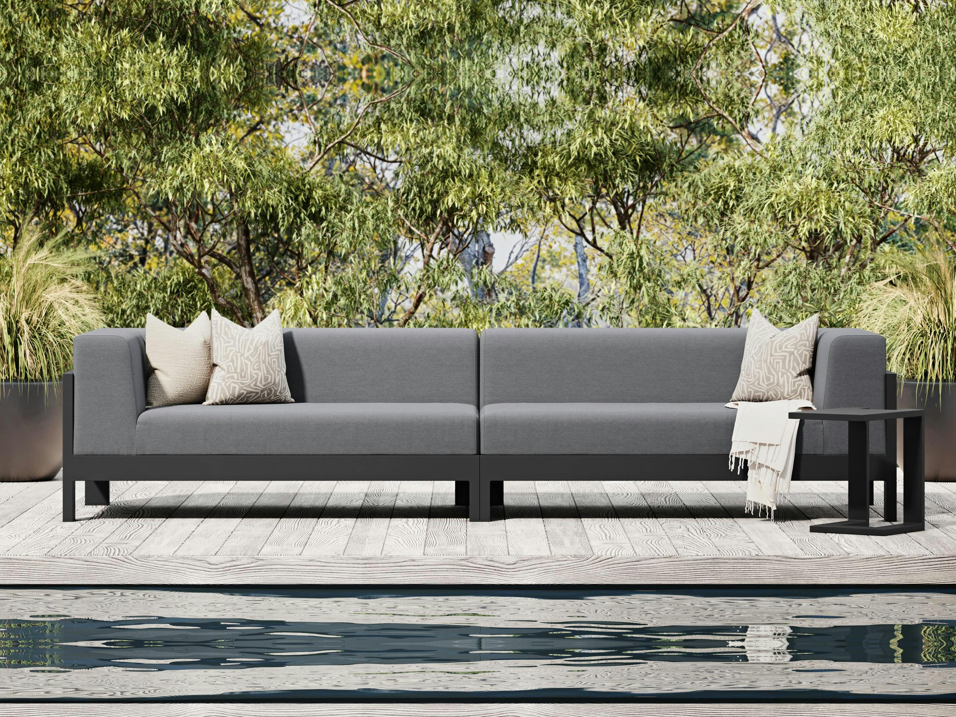 New Noosa Black Outdoor Fabric Lounge