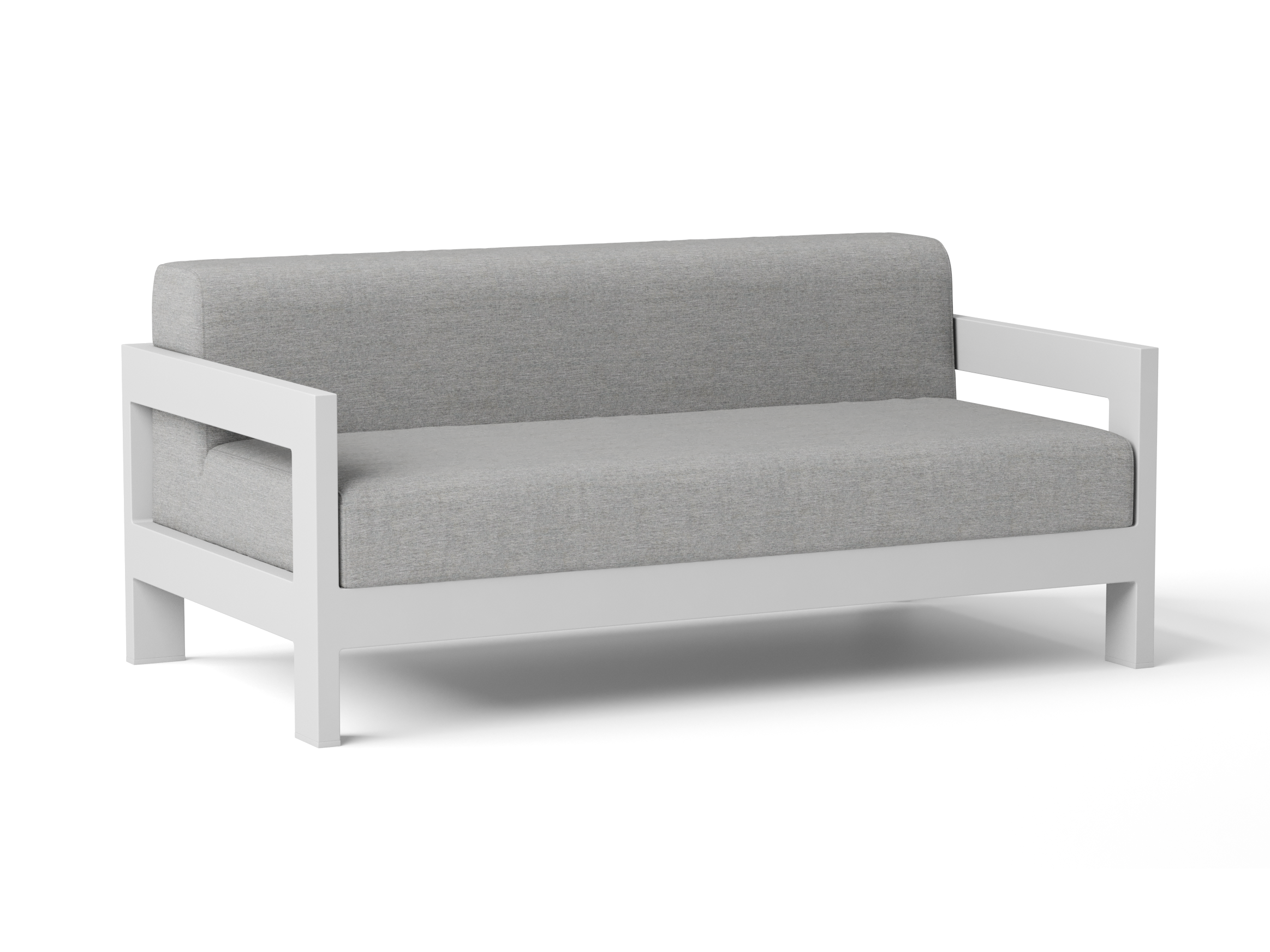 New Noosa White Outdoor Fabric Two Seat Sofa 9