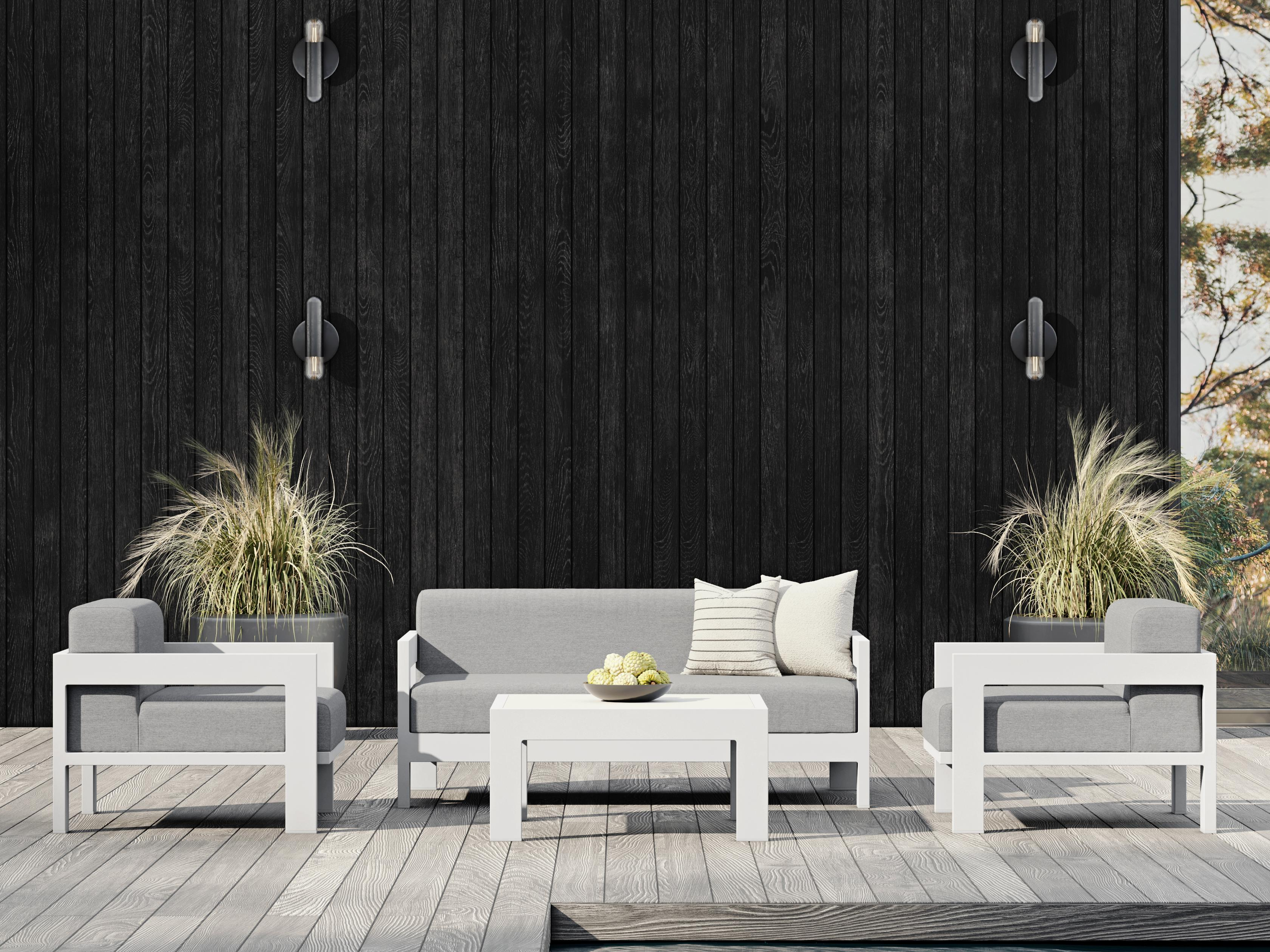 New Noosa White Outdoor Lounge Set 2+1+1 With Coffee Table 12