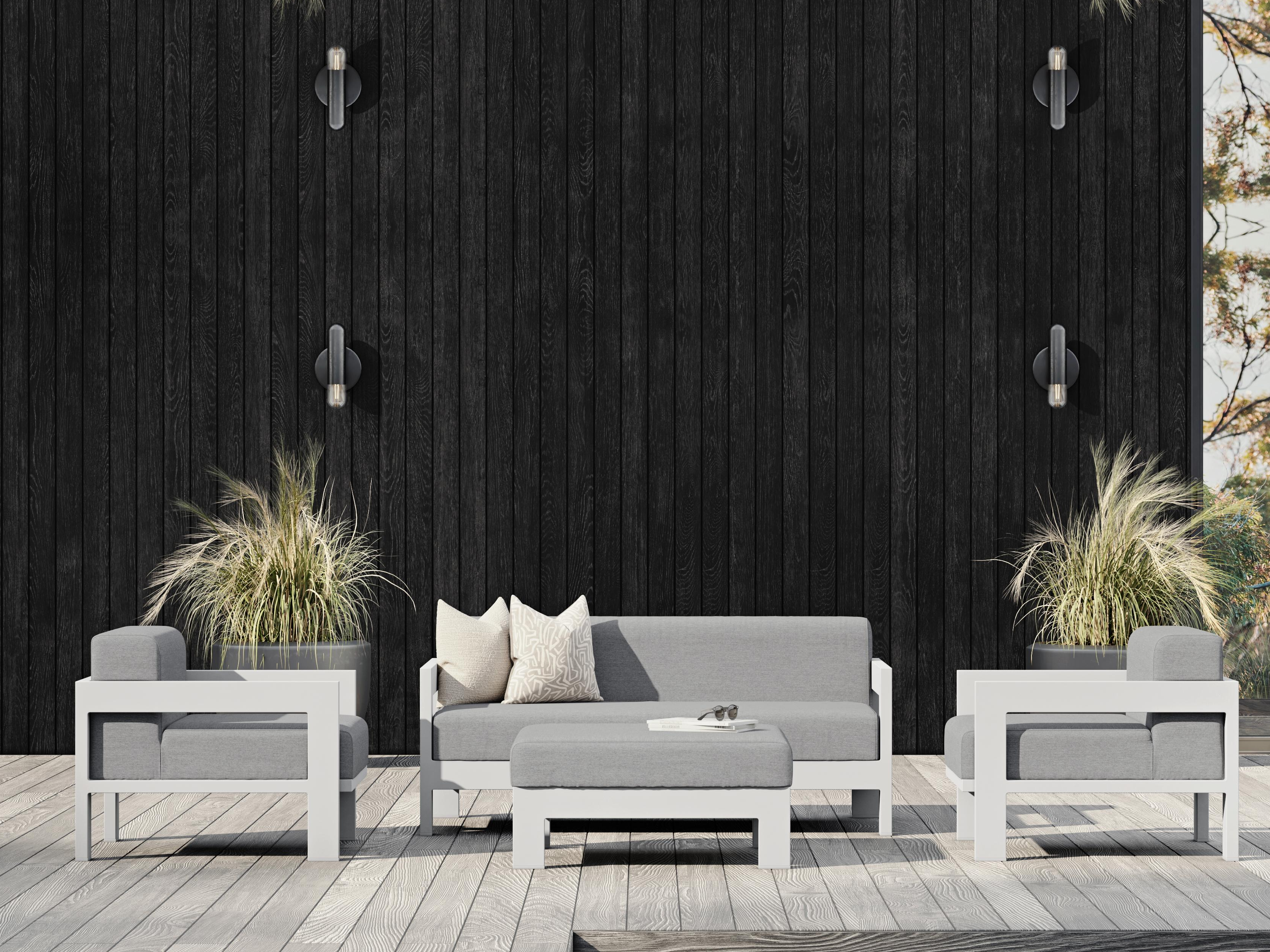 New Noosa White Outdoor Lounge Set 2+1+1 With Ottoman 7