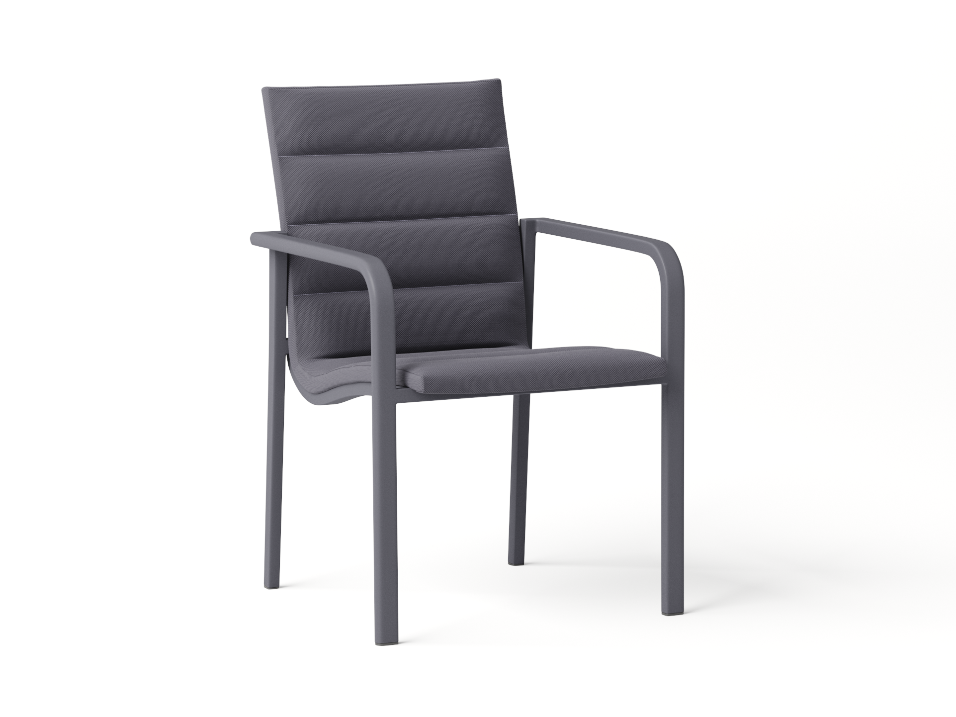 Santa Monica Charcoal Outdoor Dining Chair - Set Of Two 4