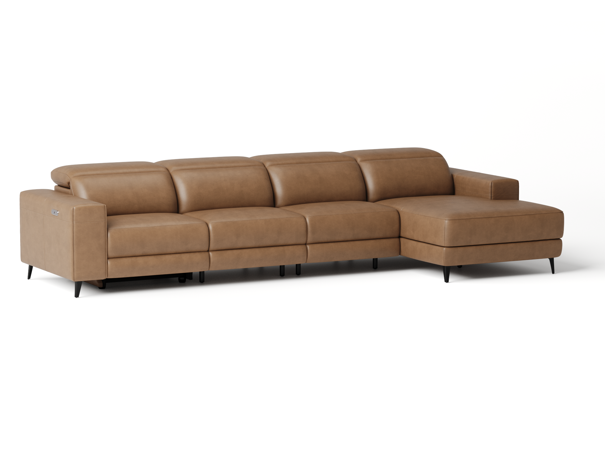 Stirling Leather Recliner Chaise Lounge Option B 10