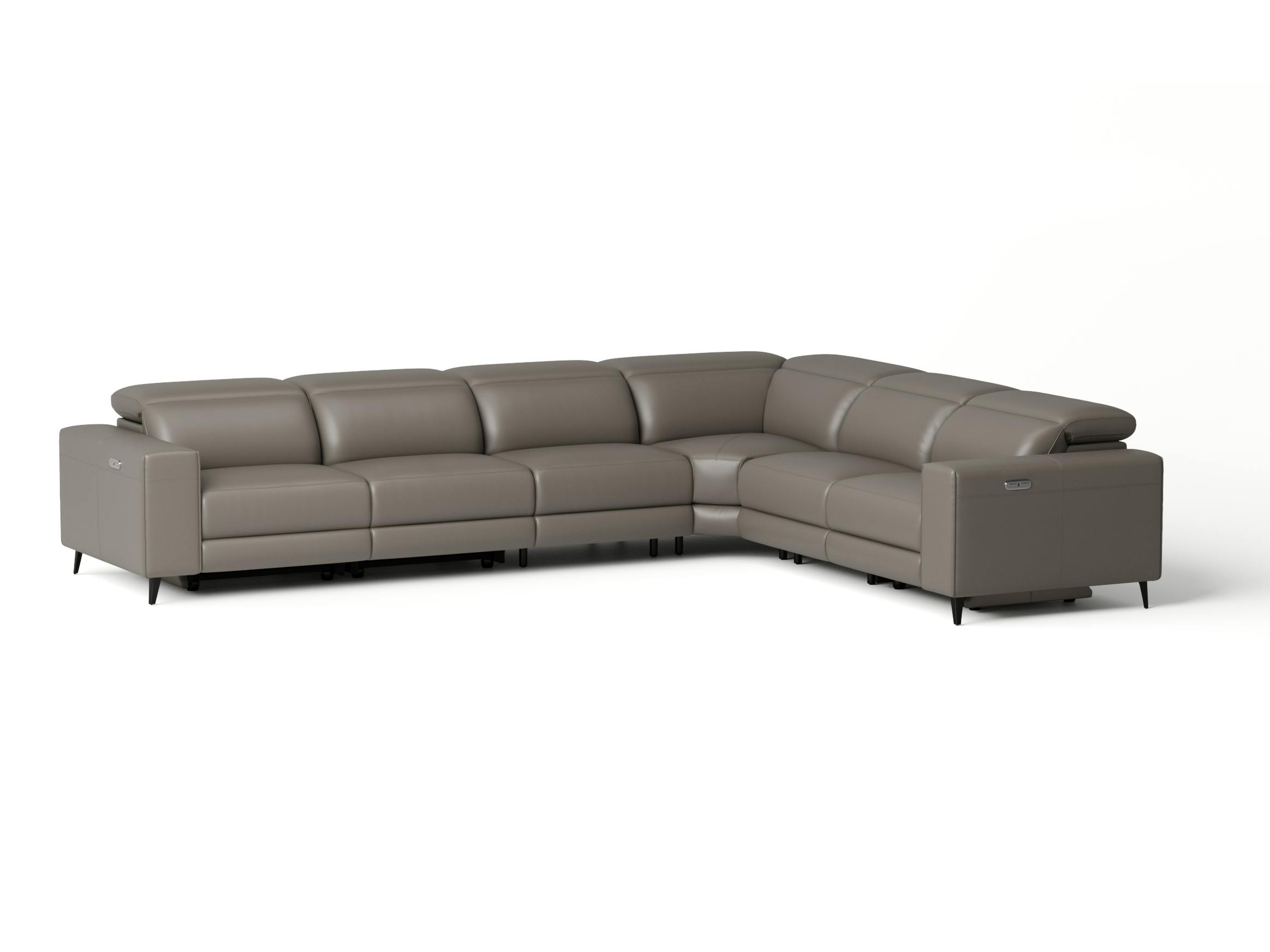 Stirling Leather Recliner Corner Lounge Option B