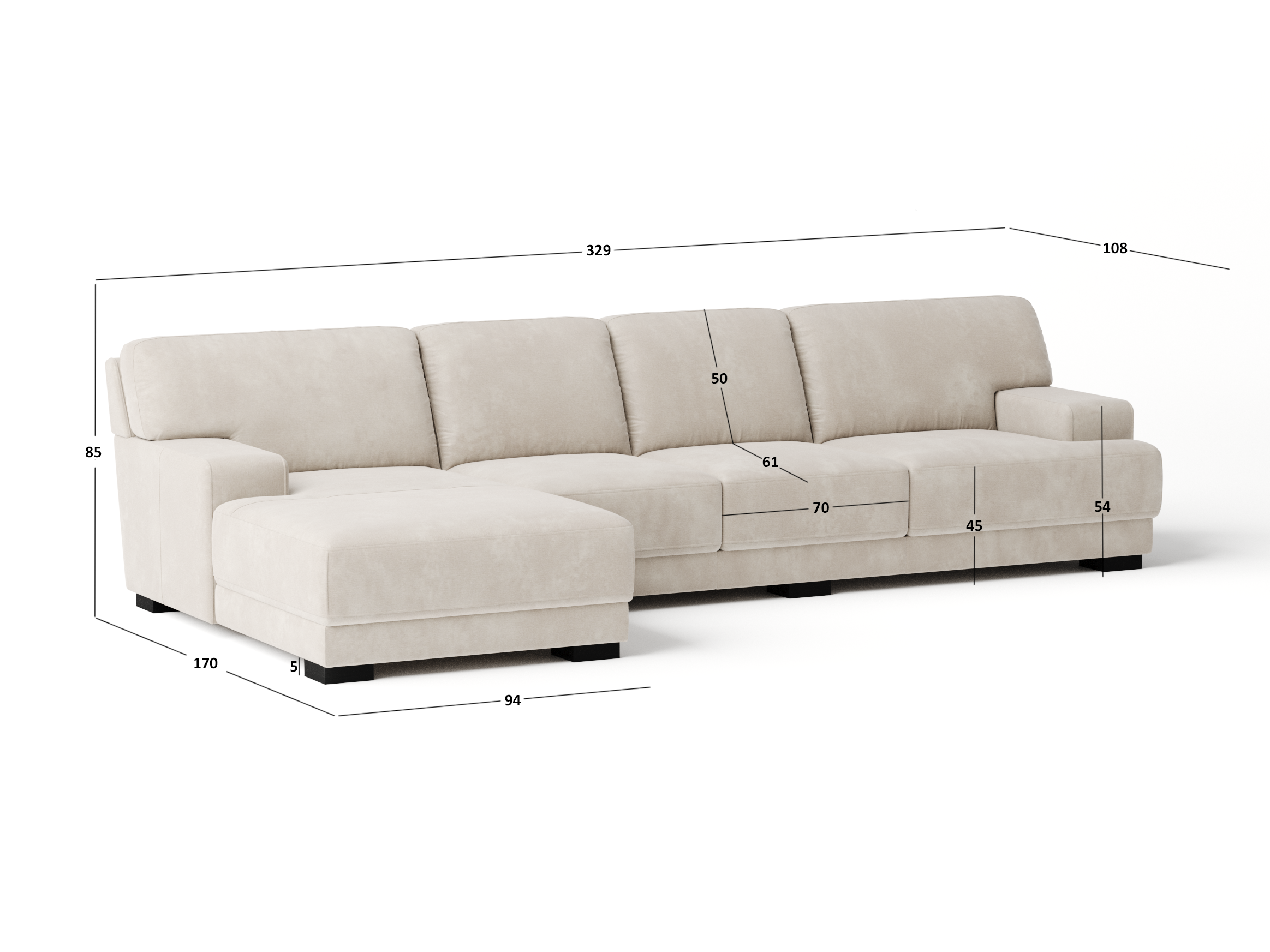 Volante Leather Chaise Lounge Option B 4