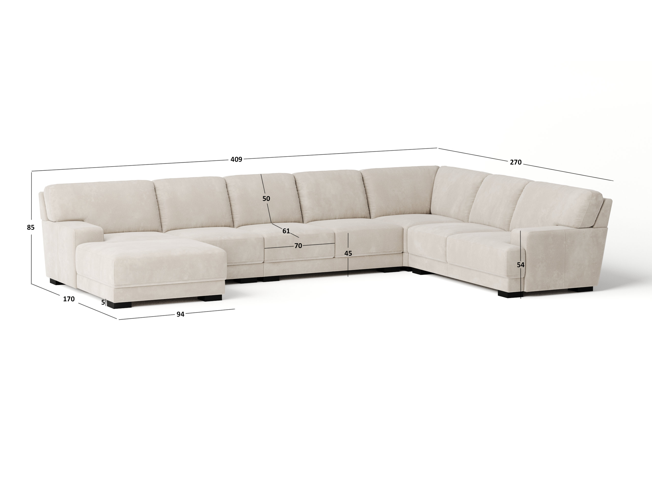 Volante Leather Modular Lounge Option B 3