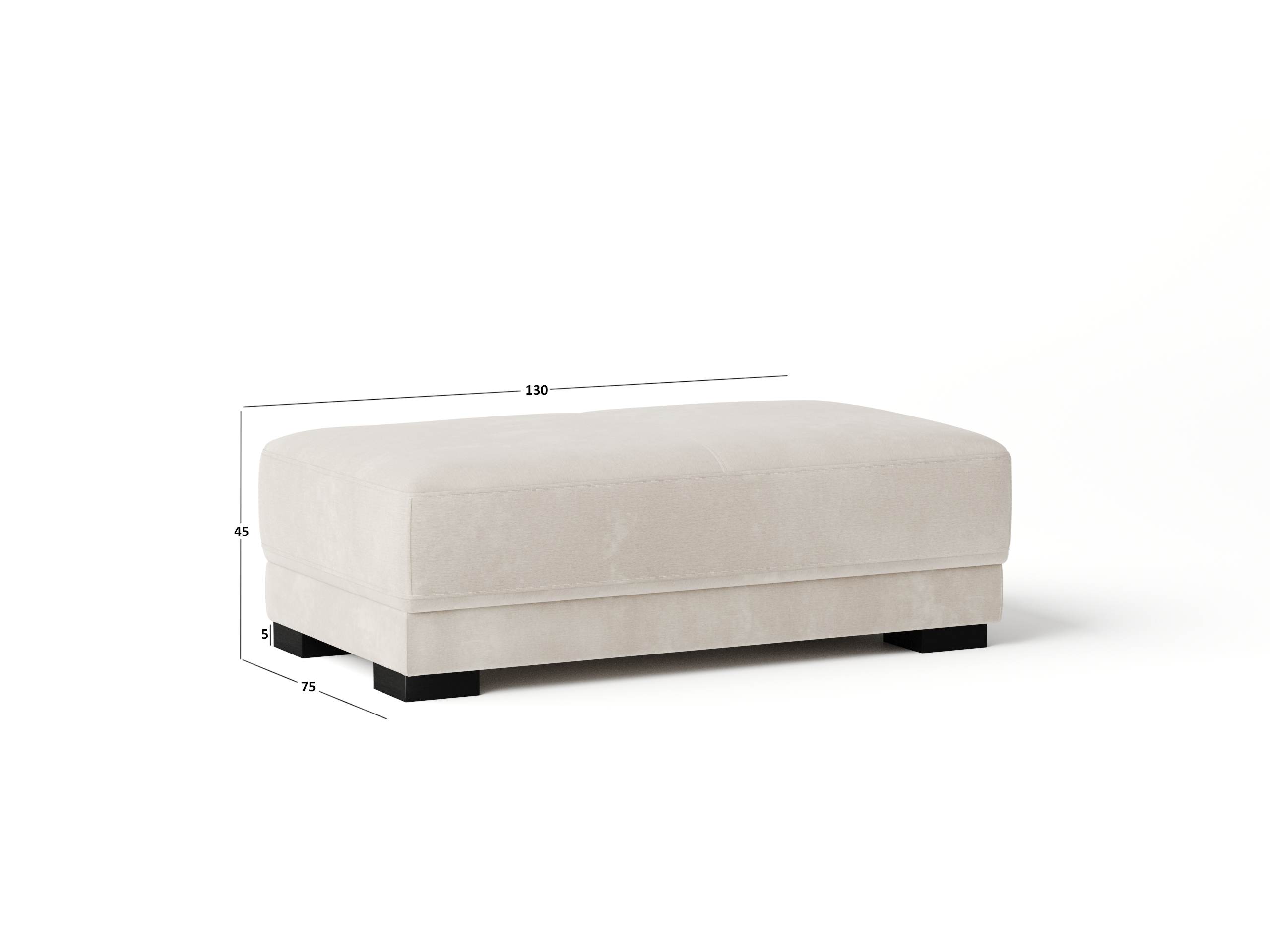 Volante Leather Ottoman 75x130x45 2