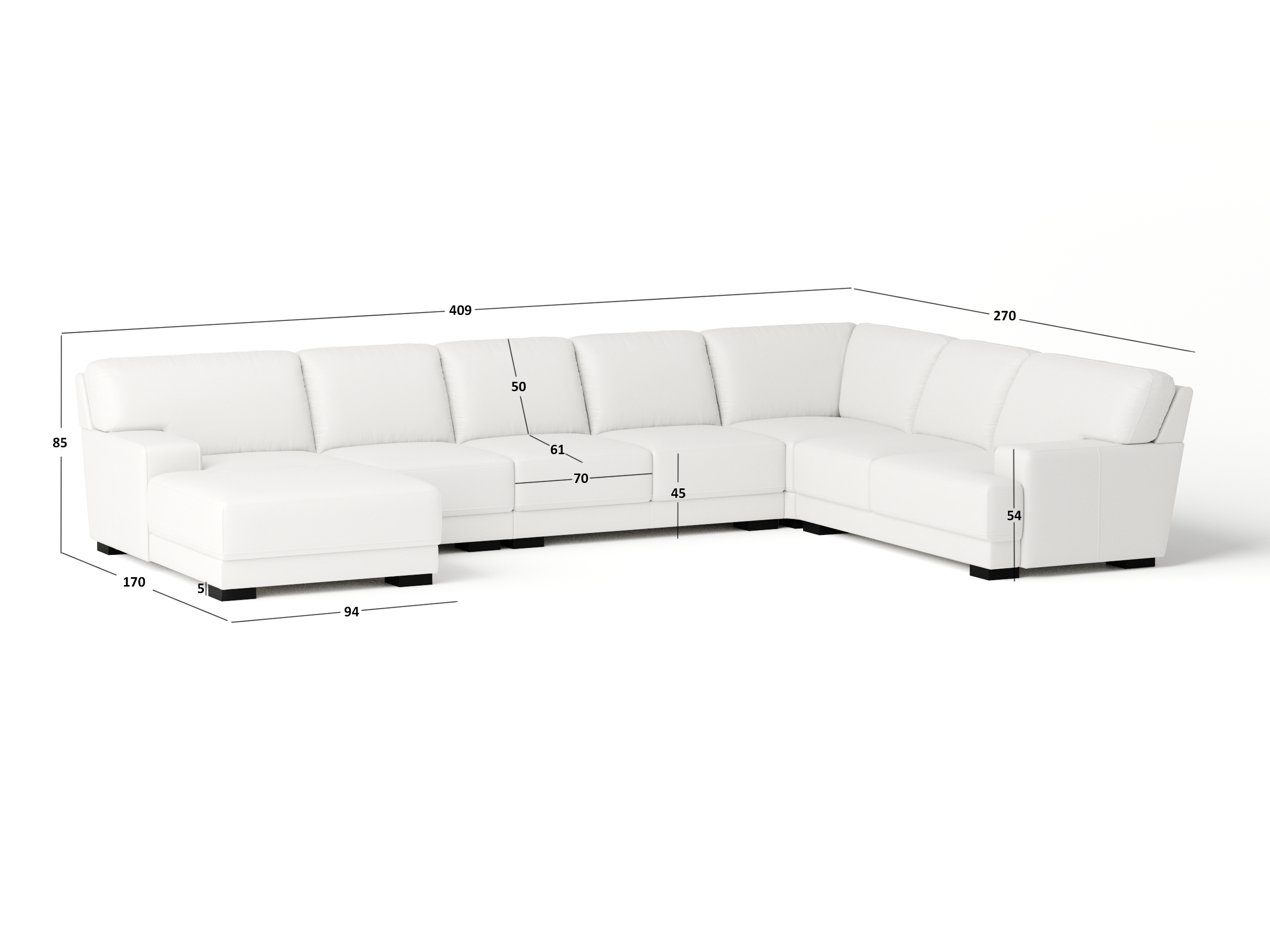 Volante Leather Modular Lounge Option B 4