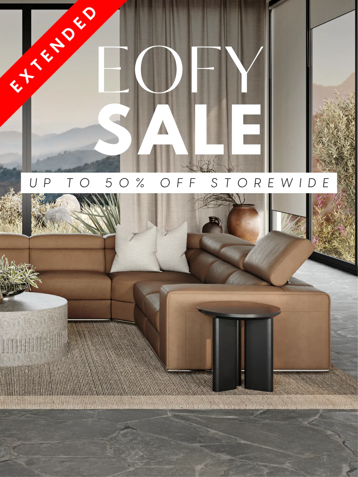 Stirling Leather Recliner Corner Lounge