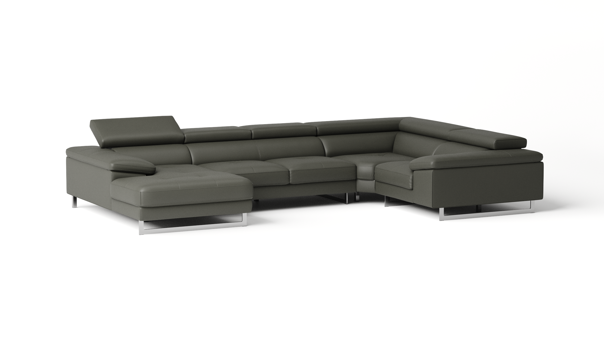 Boston Leather Modular Lounge Option C