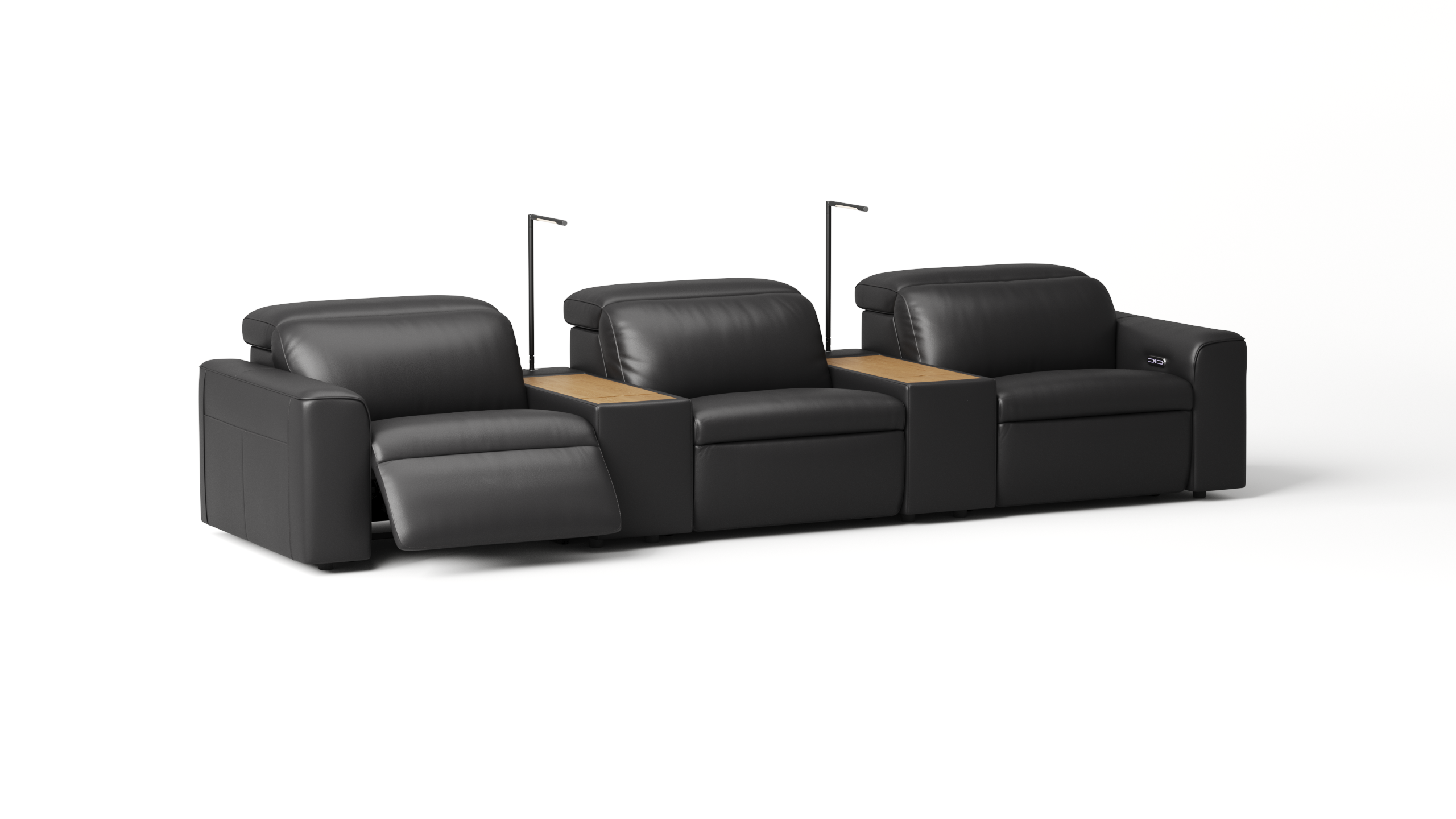 Broadway Leather 3 Seat Home Theatre Recliner Lounge