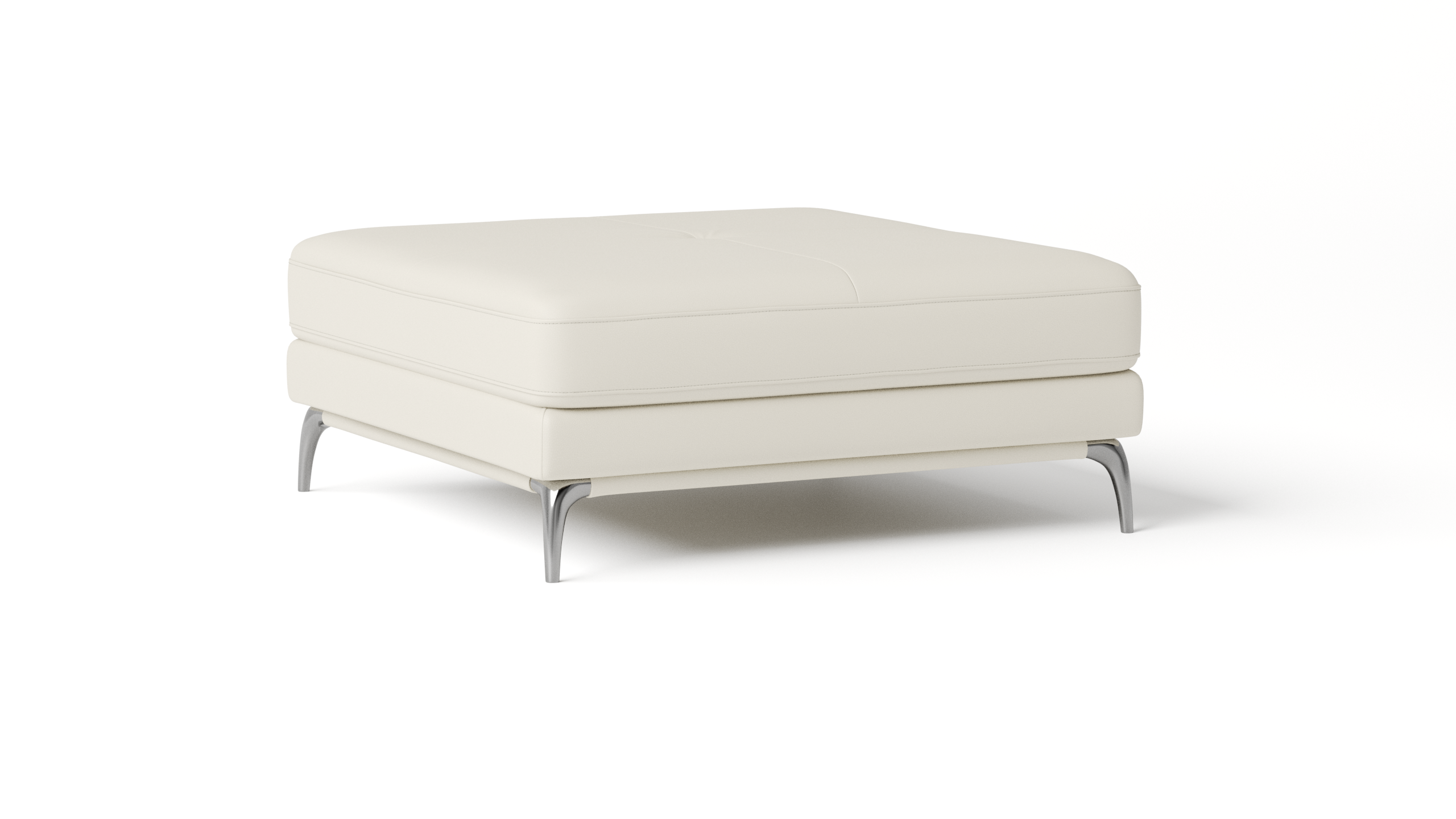 Club Leather Ottoman 100x100x45