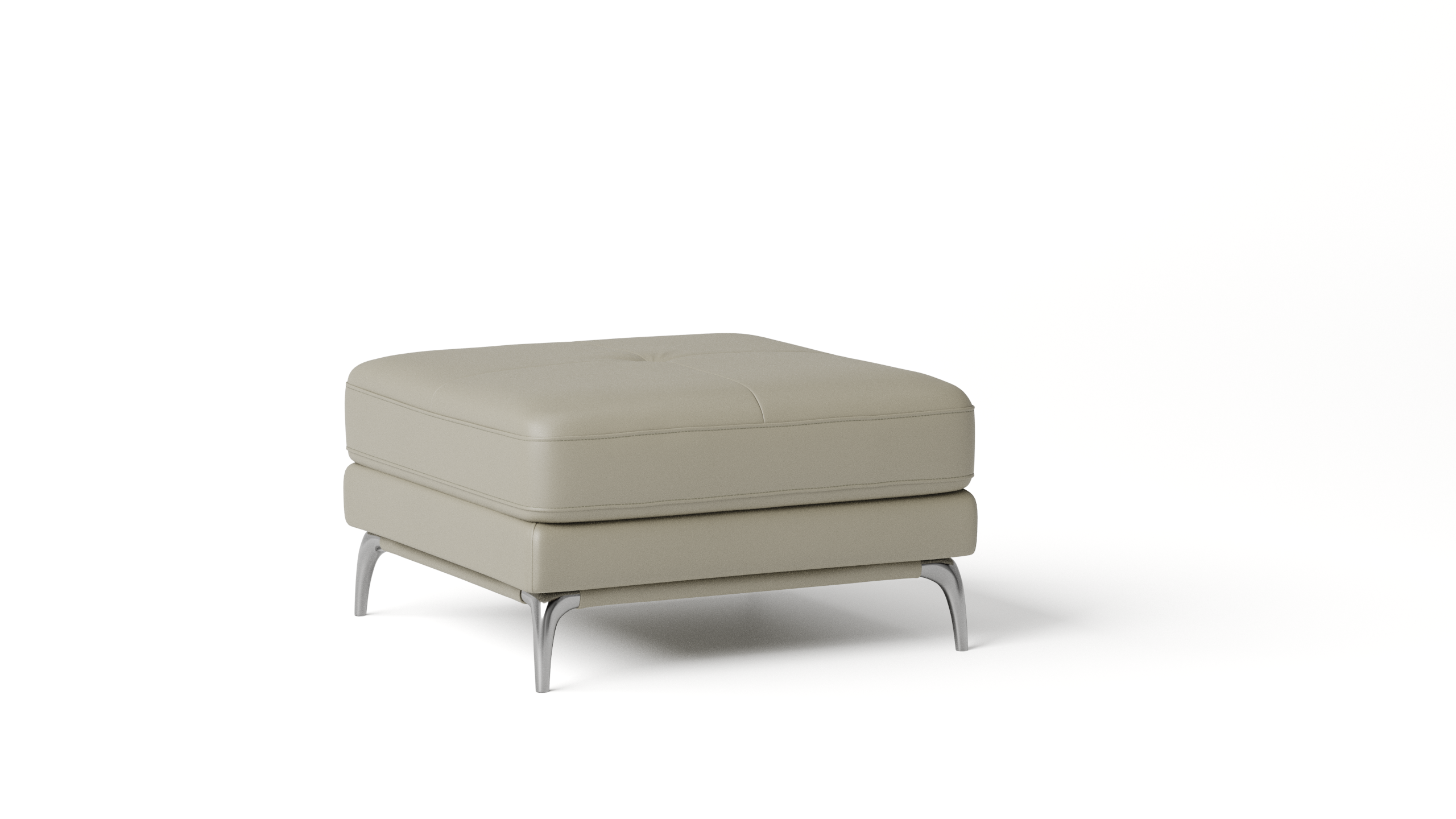 Club Leather Ottoman 75x75x45