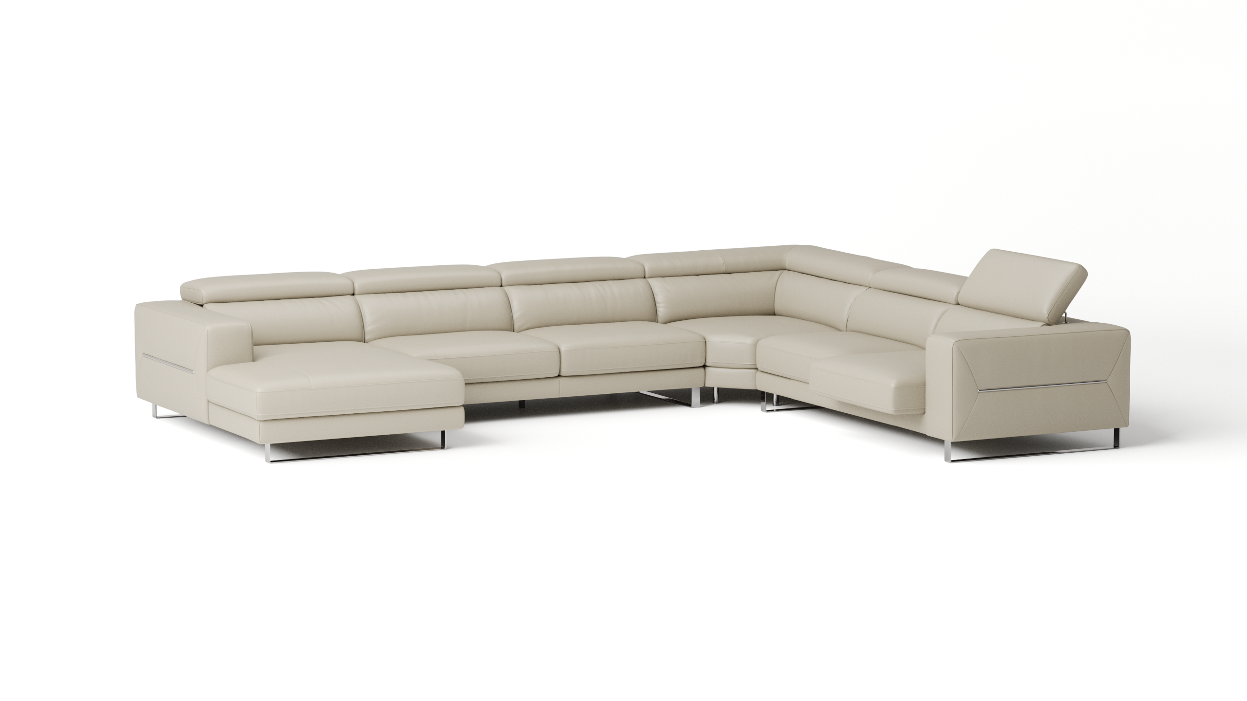 Elixir Leather Sliding Modular Lounge Option A