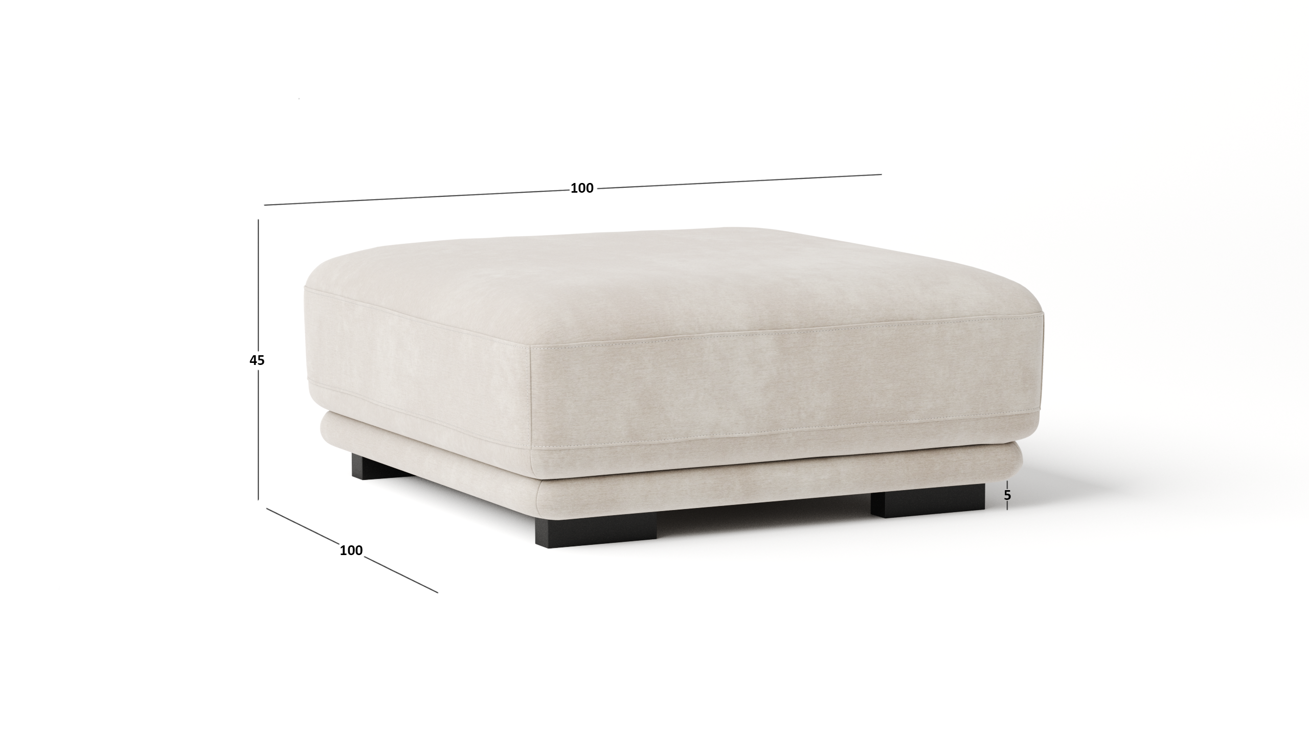 Juliet Fabric Ottoman 75x130x45