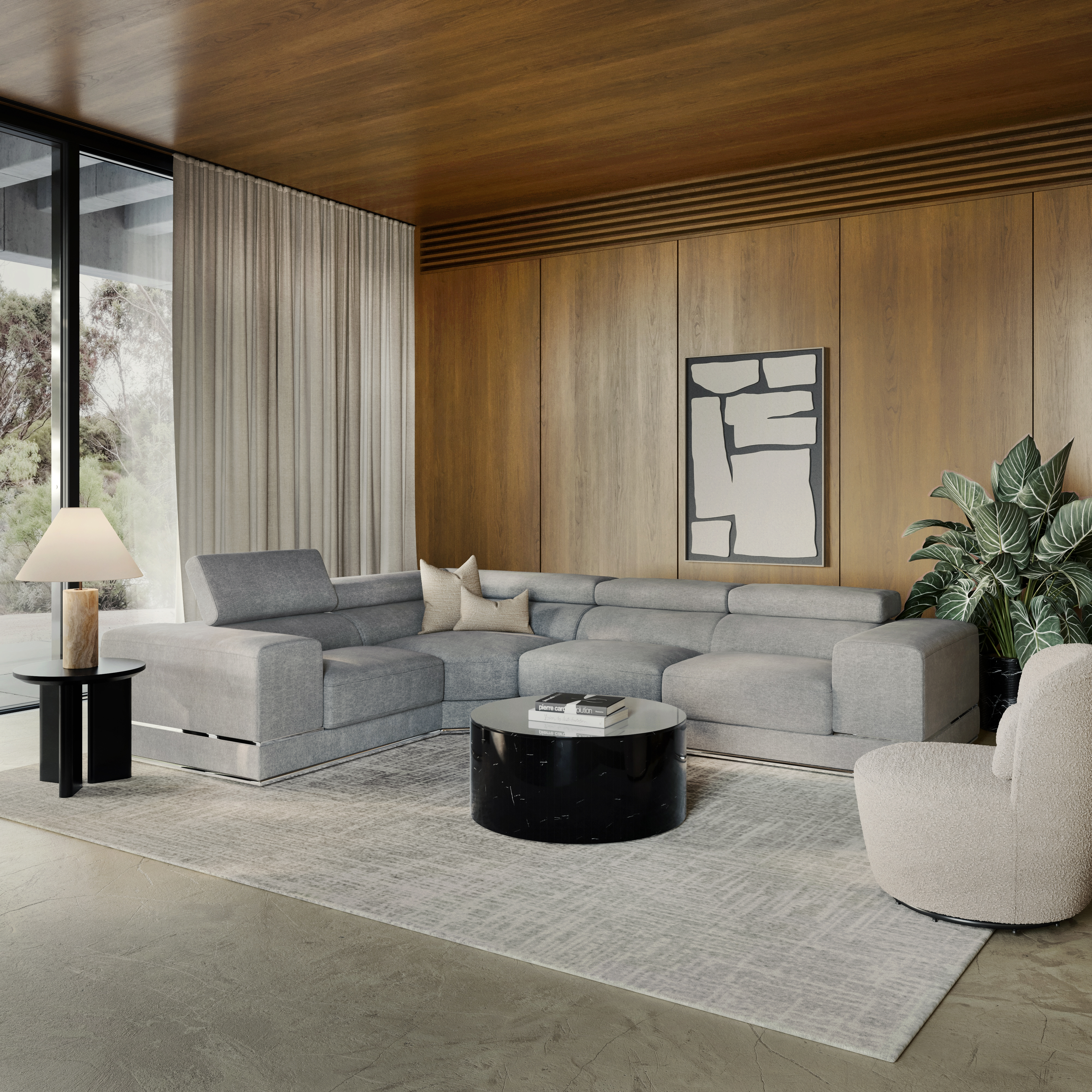 Napoleon Fabric Corner Lounge Option E