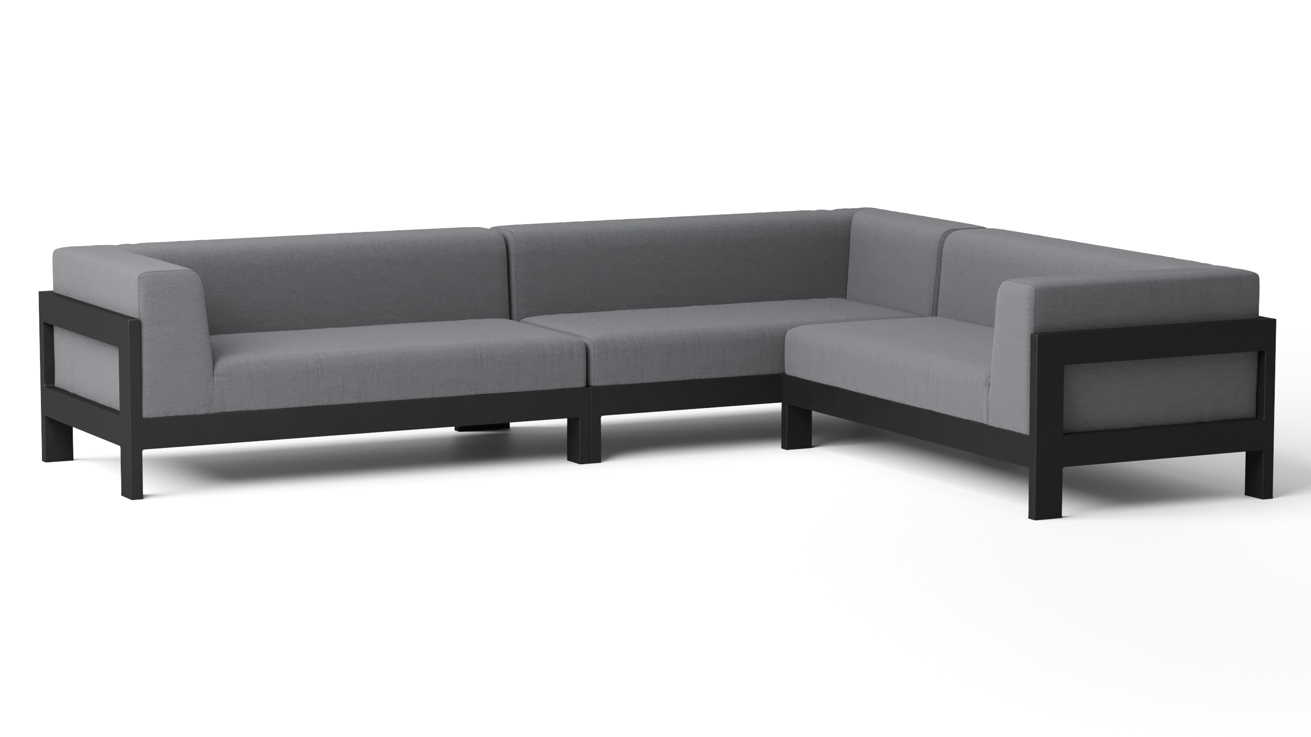 New Noosa Black Outdoor Fabric Corner Lounge