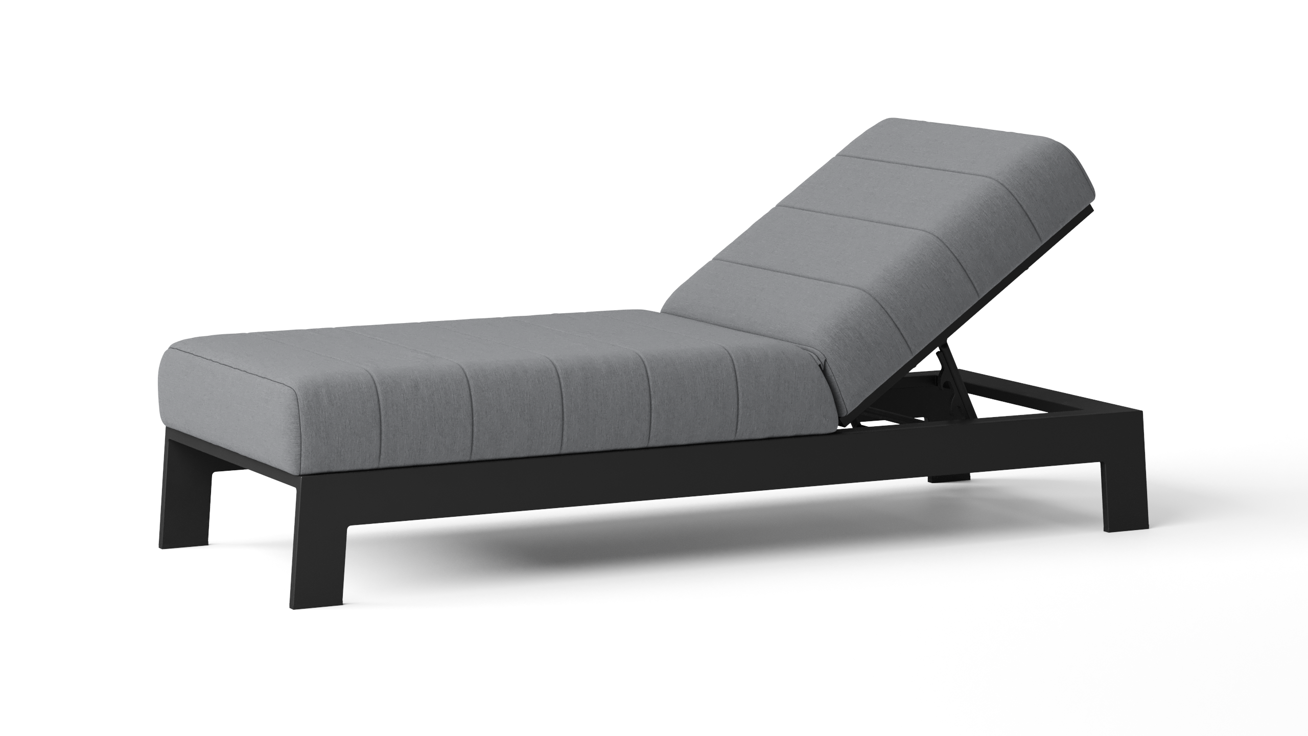 New Noosa Black Outdoor Fabric Sun Lounge