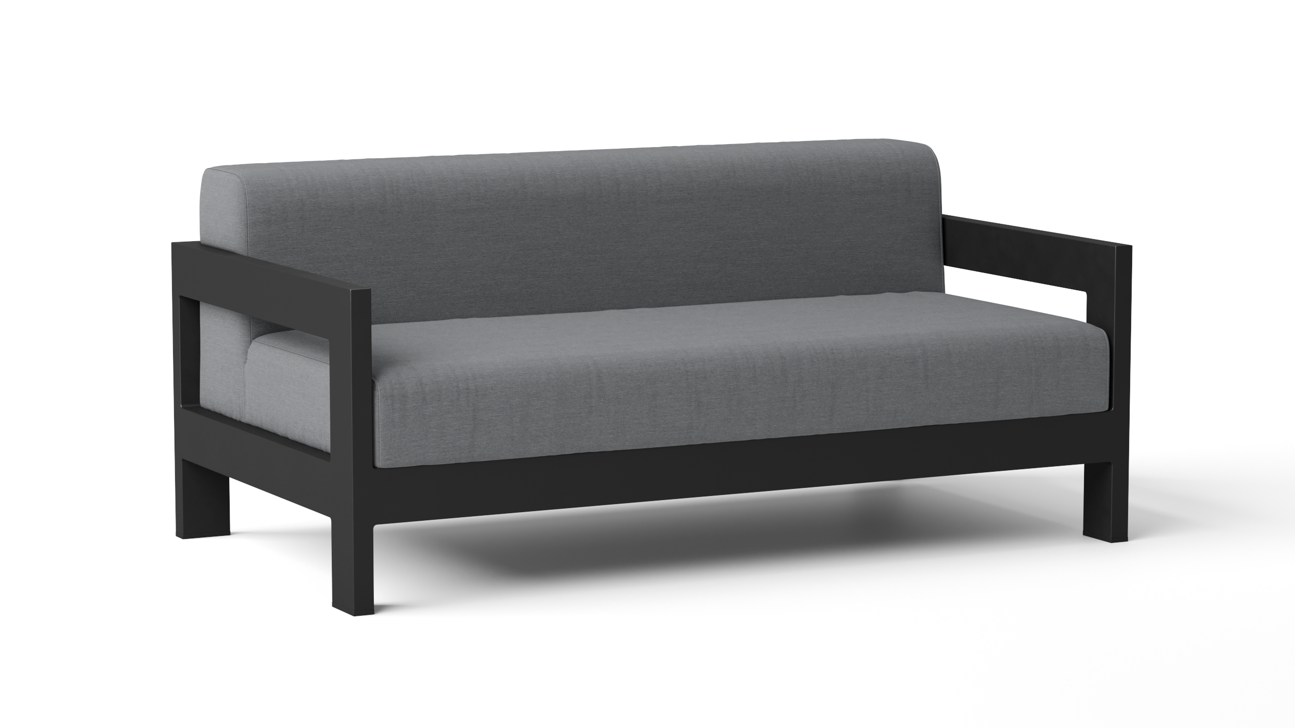 New Noosa Black Outdoor Fabric Two Seat Sofa